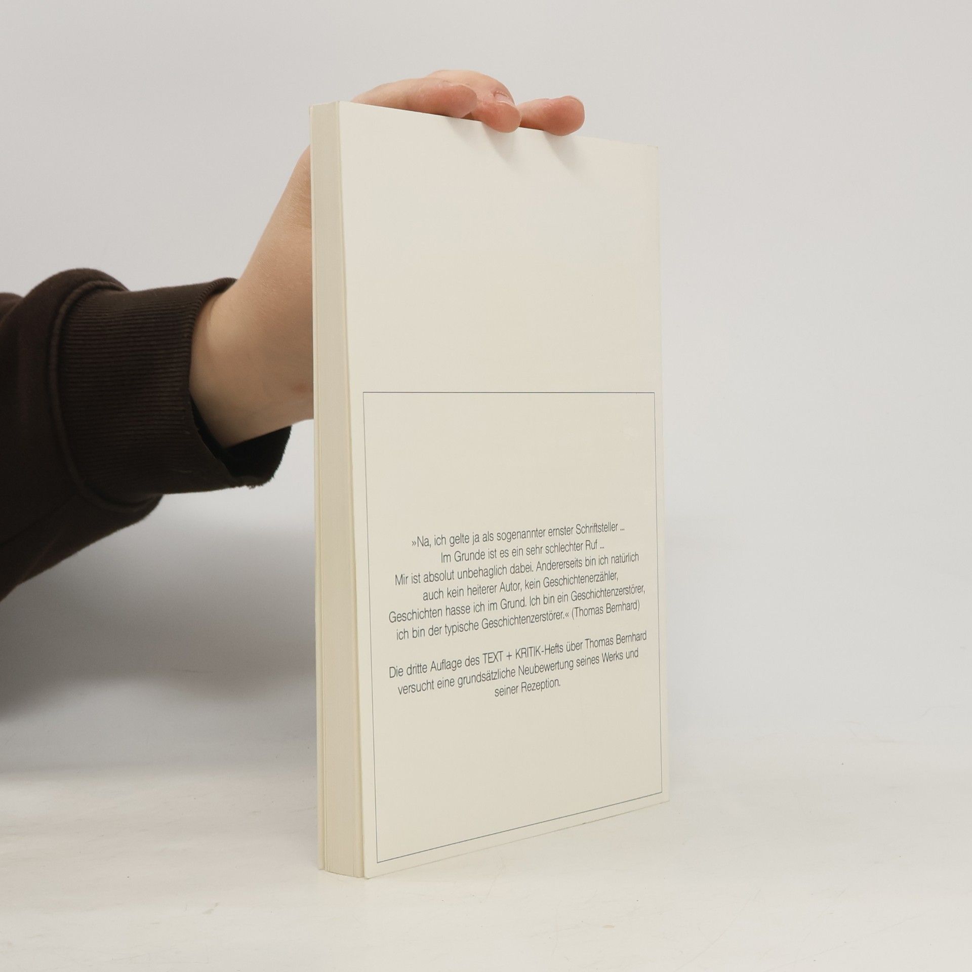 Thomas Bernhard Text+Kritik - 43: Thomas Bernhard