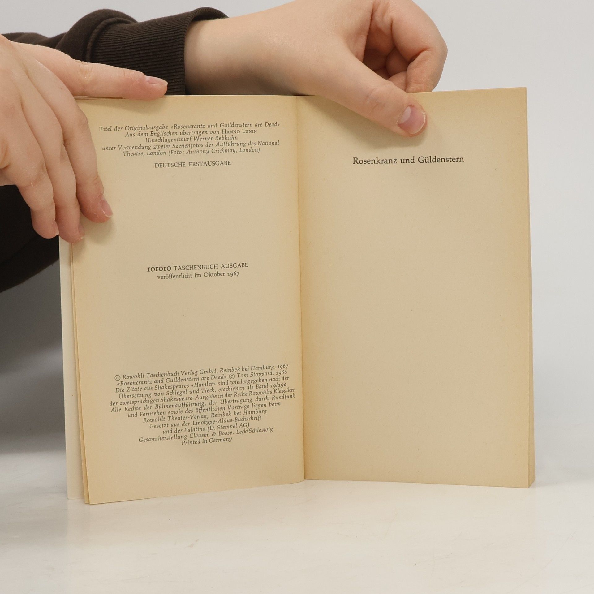 Tom Stoppard Rosenkranz und Güldenstern