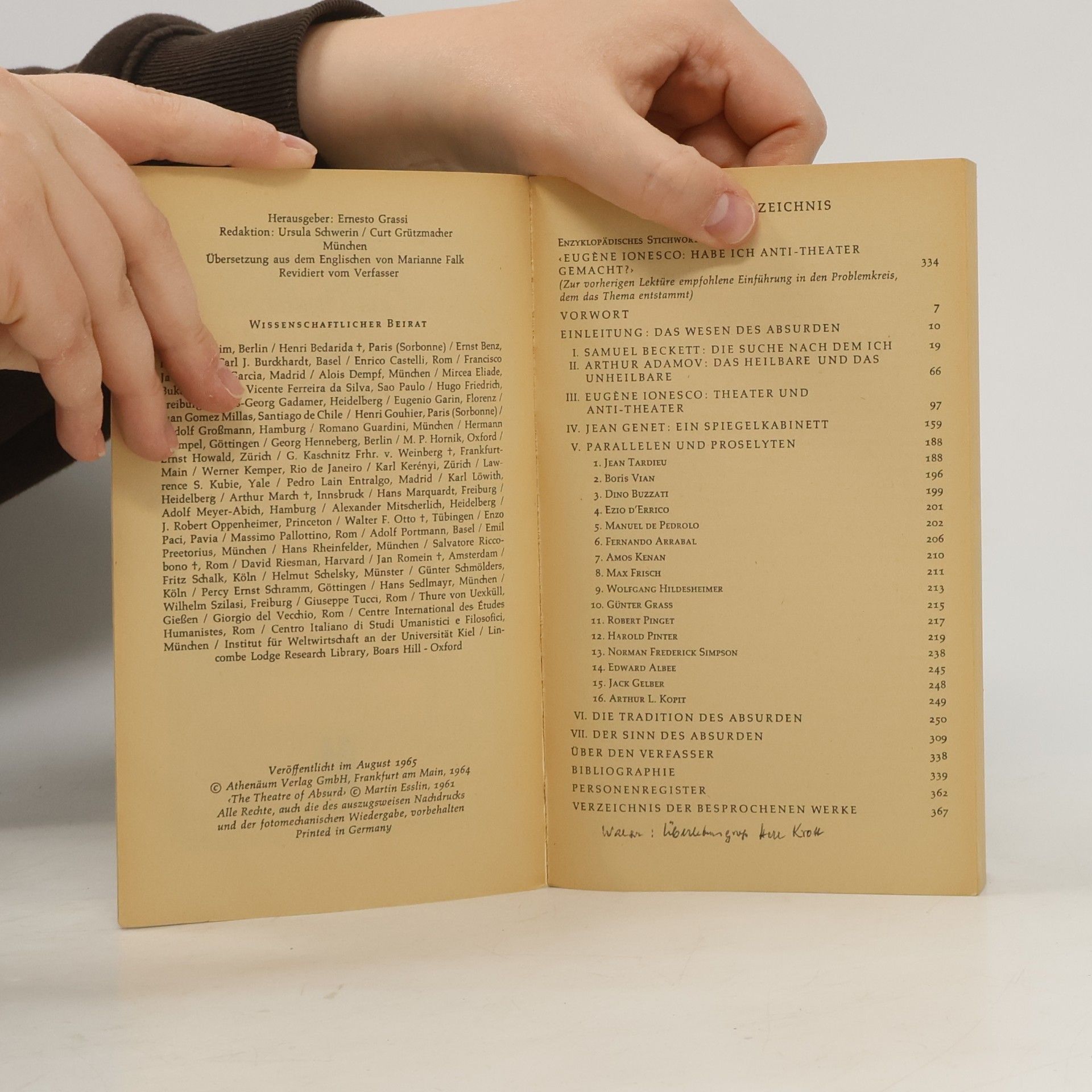 Martin Esslin Das Theater des Absurden