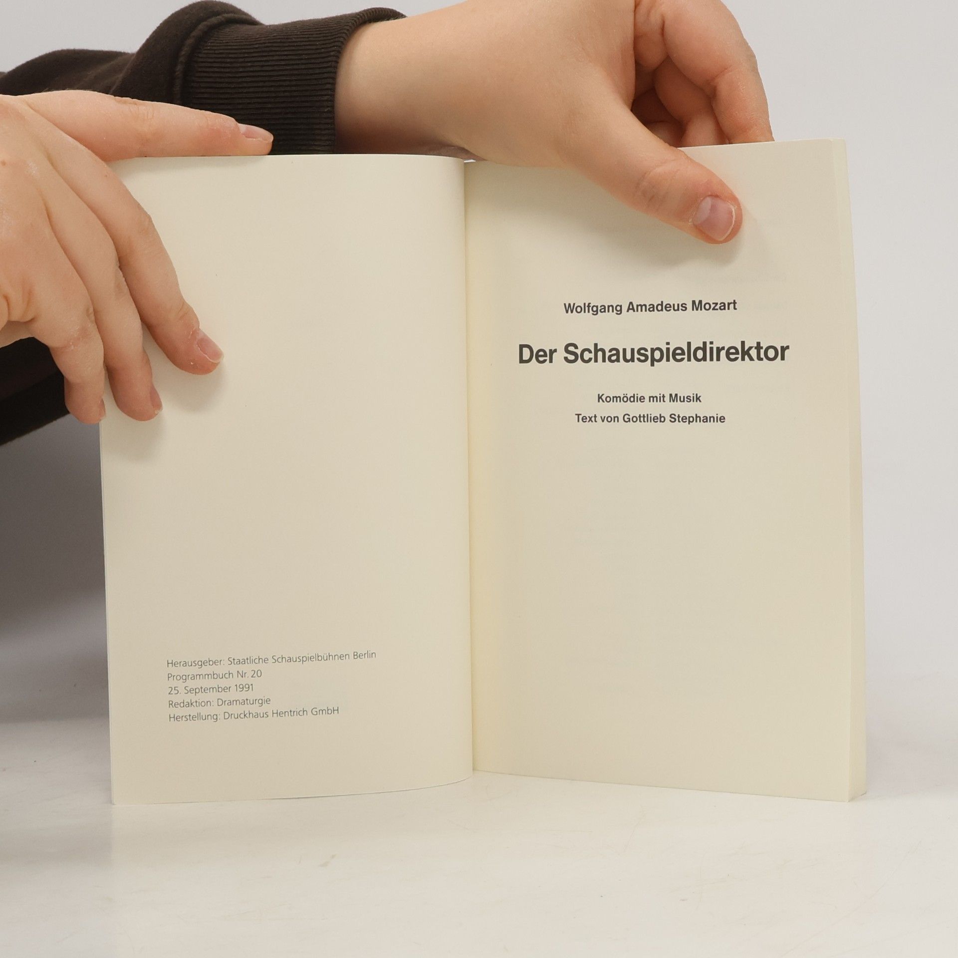 Wolfgang Amadeus Mozart Der Schauspieldirektor