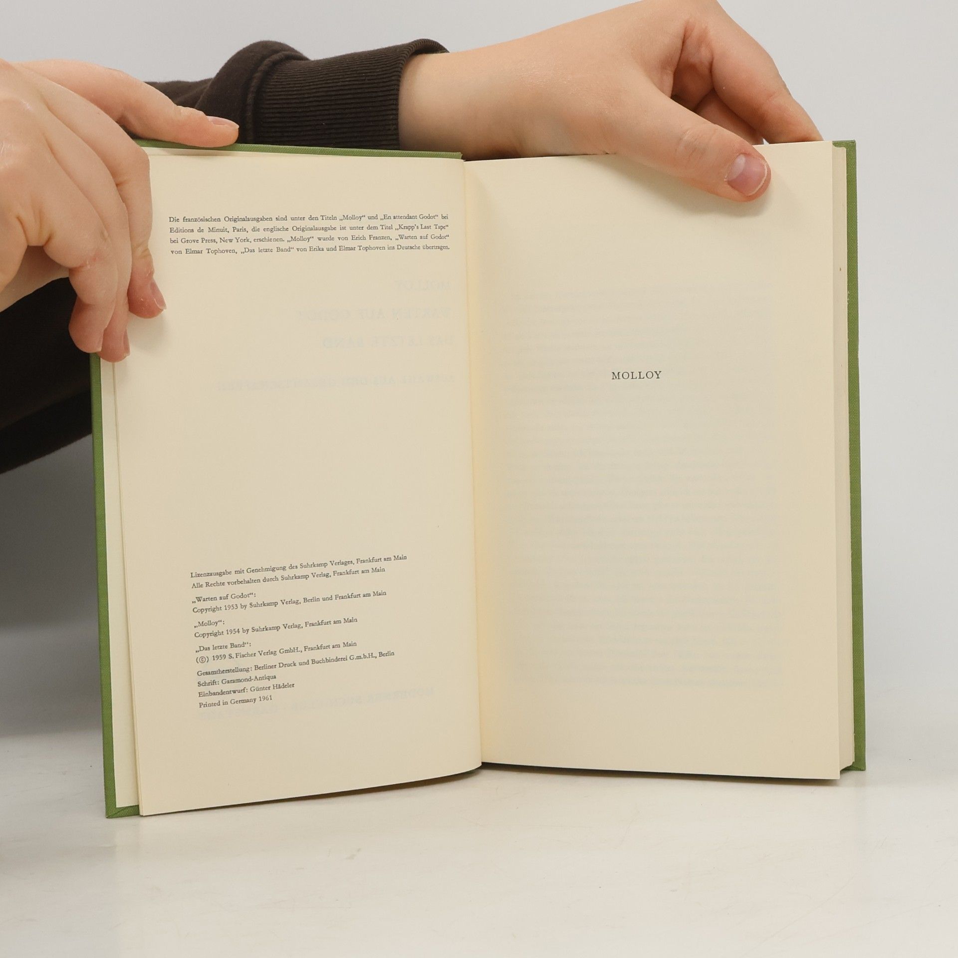 Samuel Beckett Molloy. Warten auf Godot. Das letzte Band