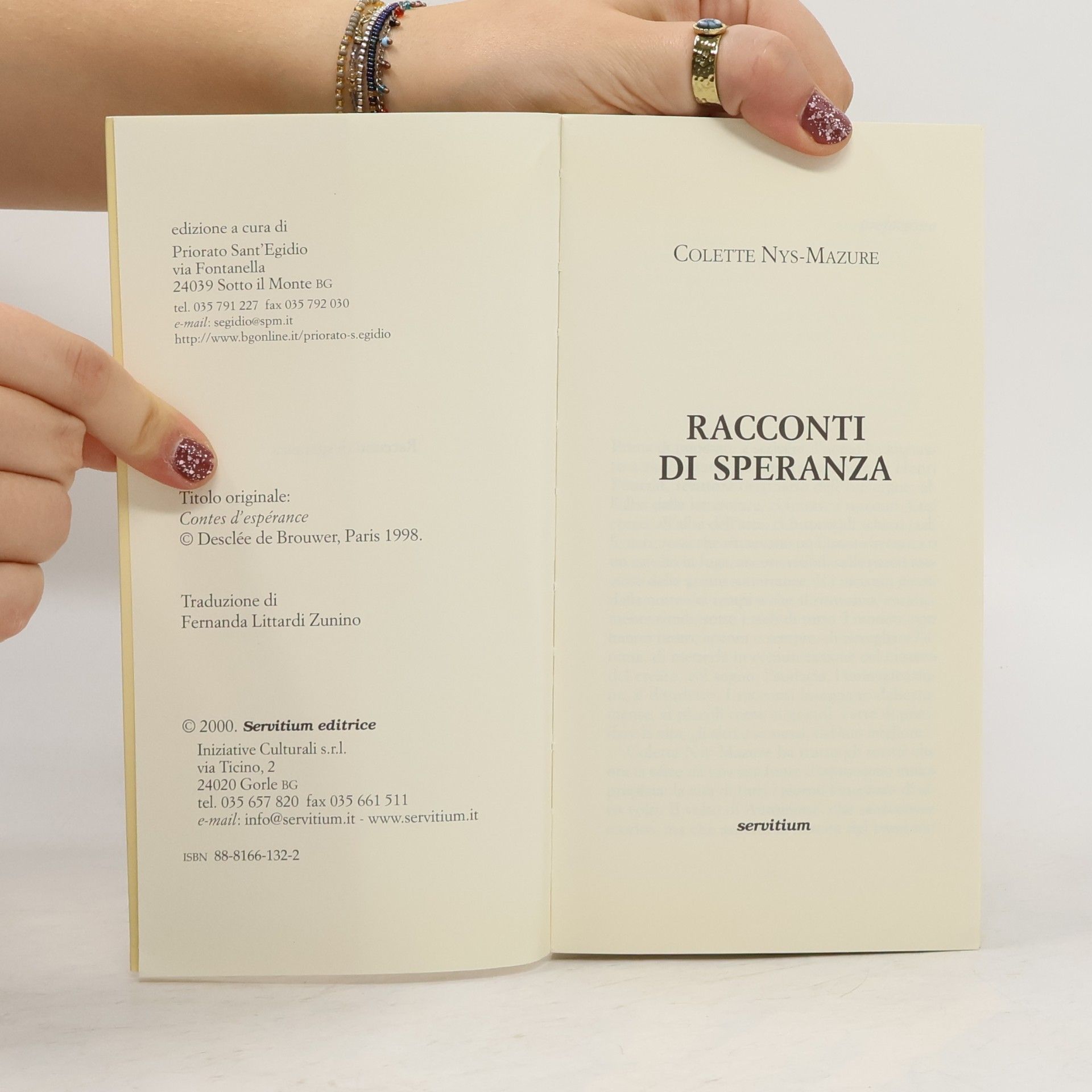 Colette Nys-Mazure Racconti di speranza