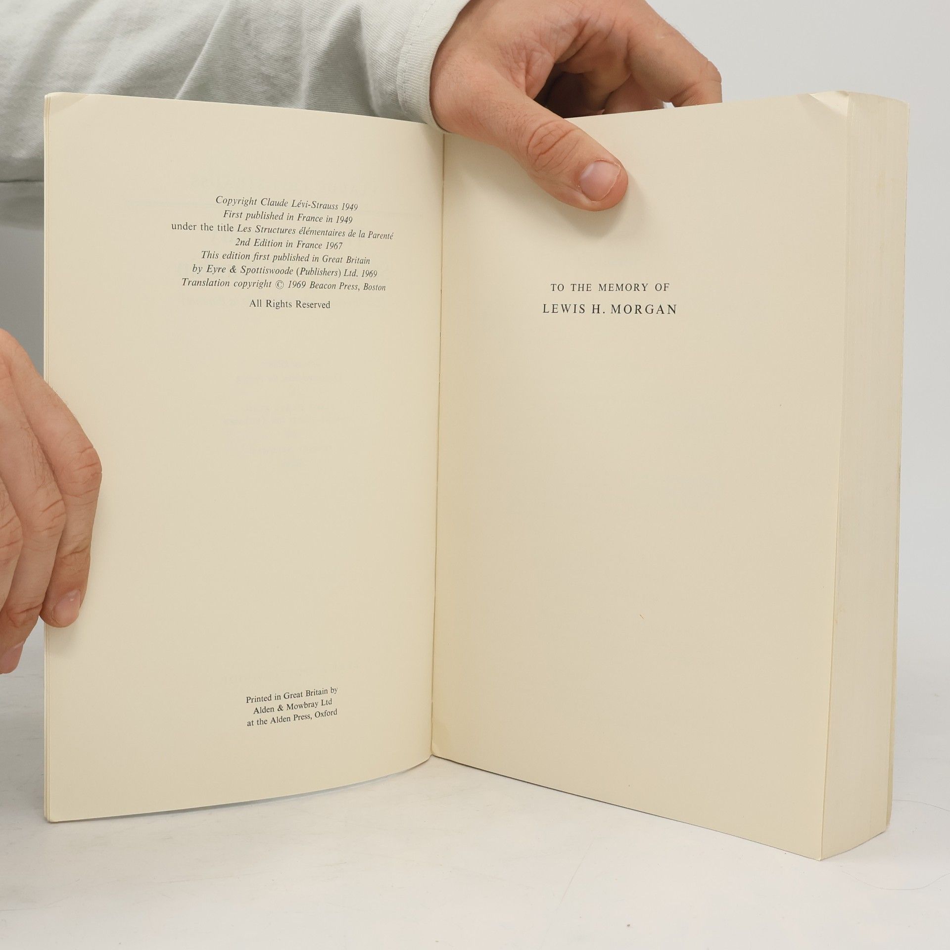 Claude Lévi-Strauss The Elementary Structures of Kinship