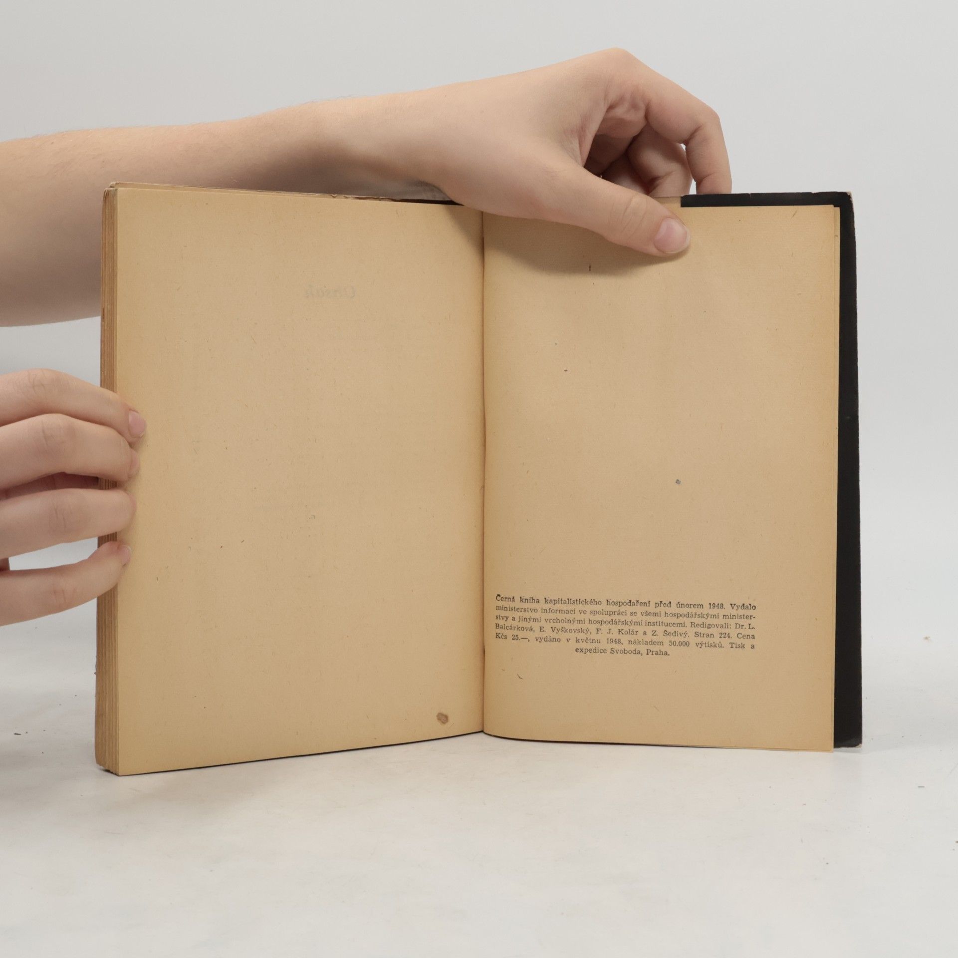 Various authors Černá kniha kapitalistického hospodaření před únorem 1948. Sbírka dokumentů