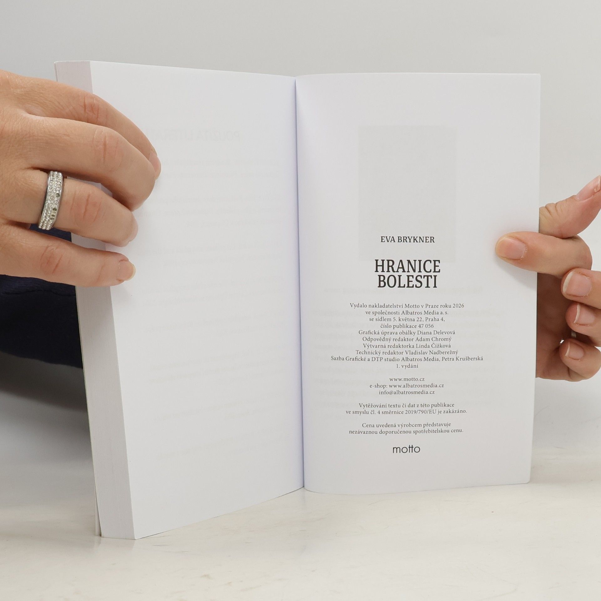 Eva Brykner Hranice bolesti (recenzní výtisk)