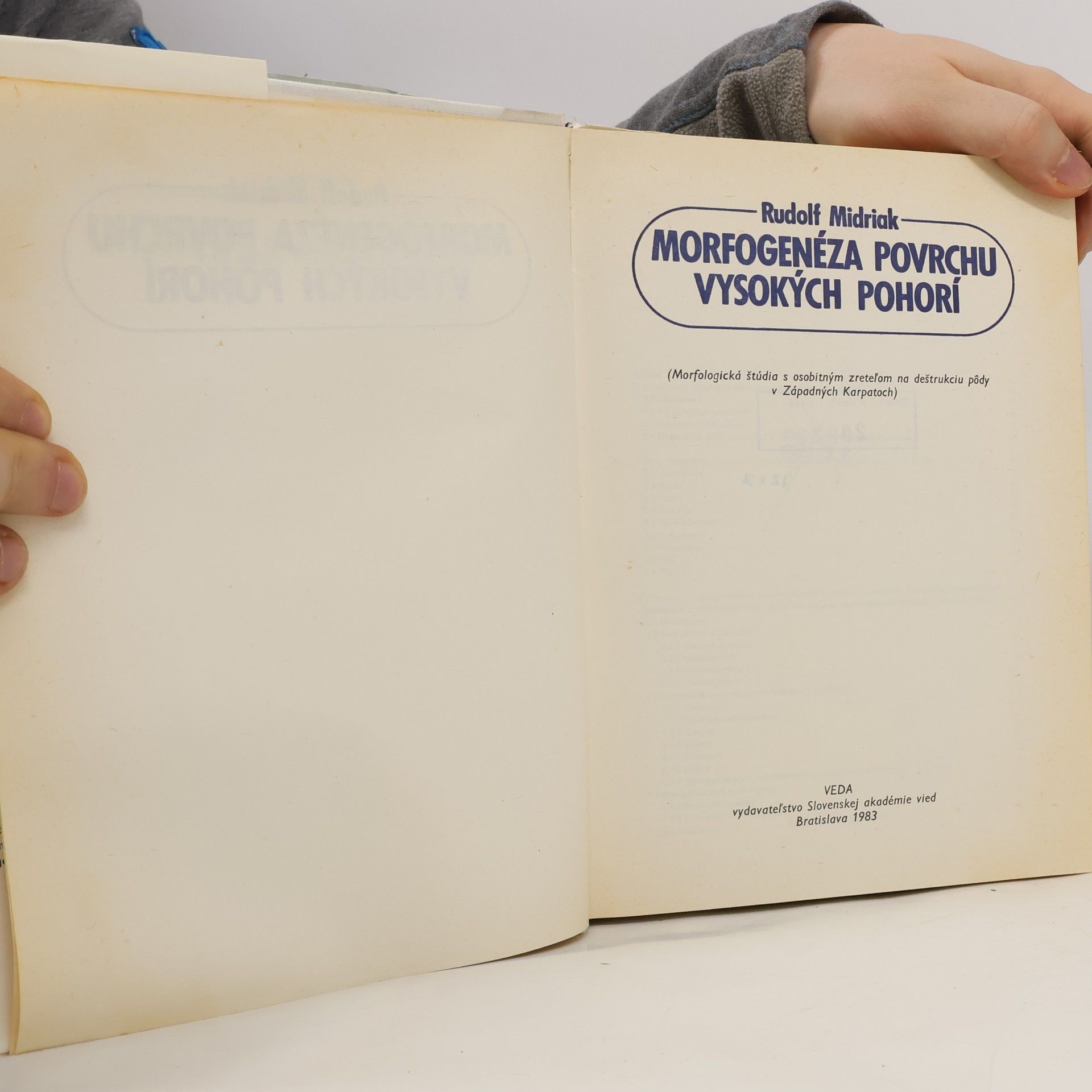 Rudolf Midriak Morfogenéza povrchu vysokých pohorí