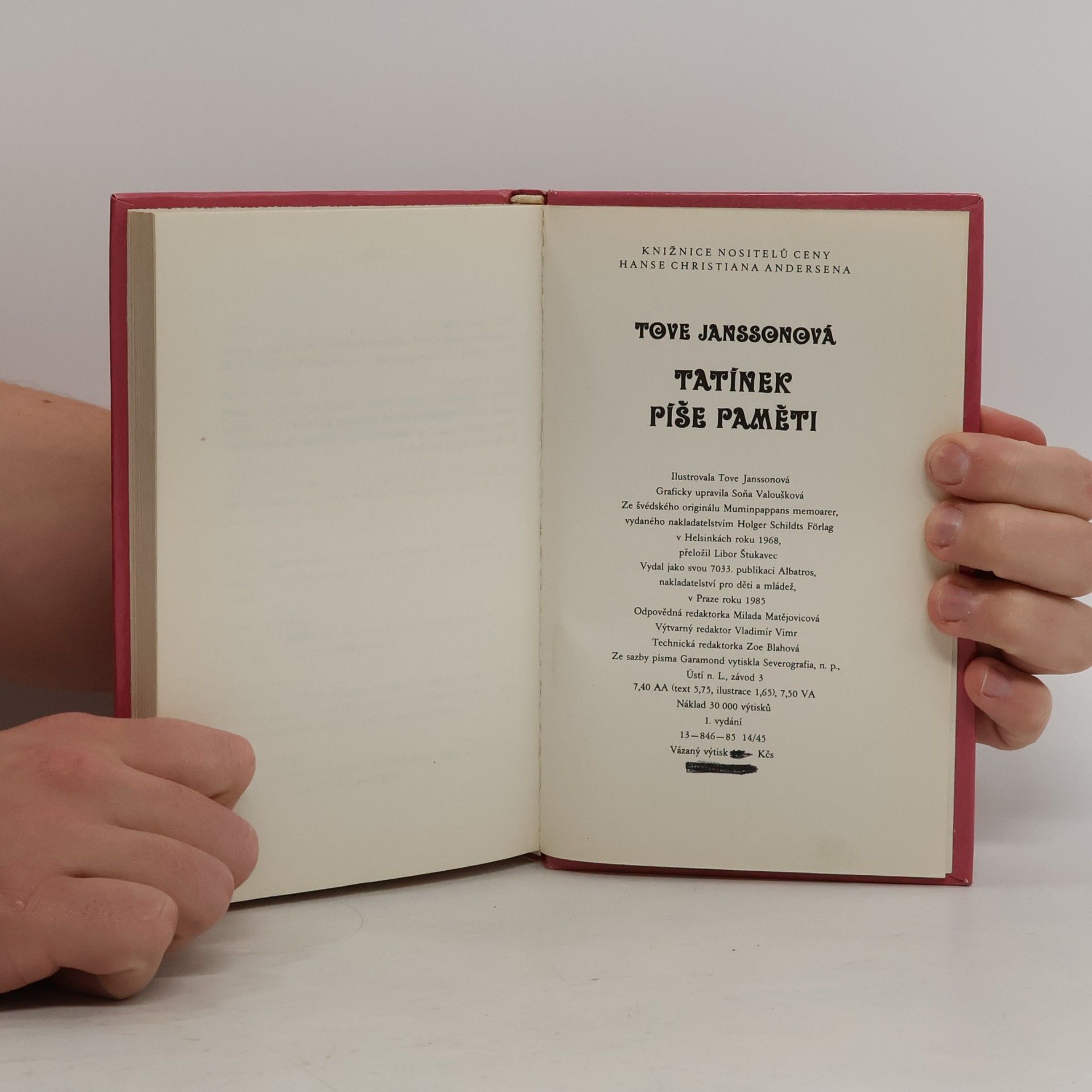 Tove Jansson Tatínek píše paměti