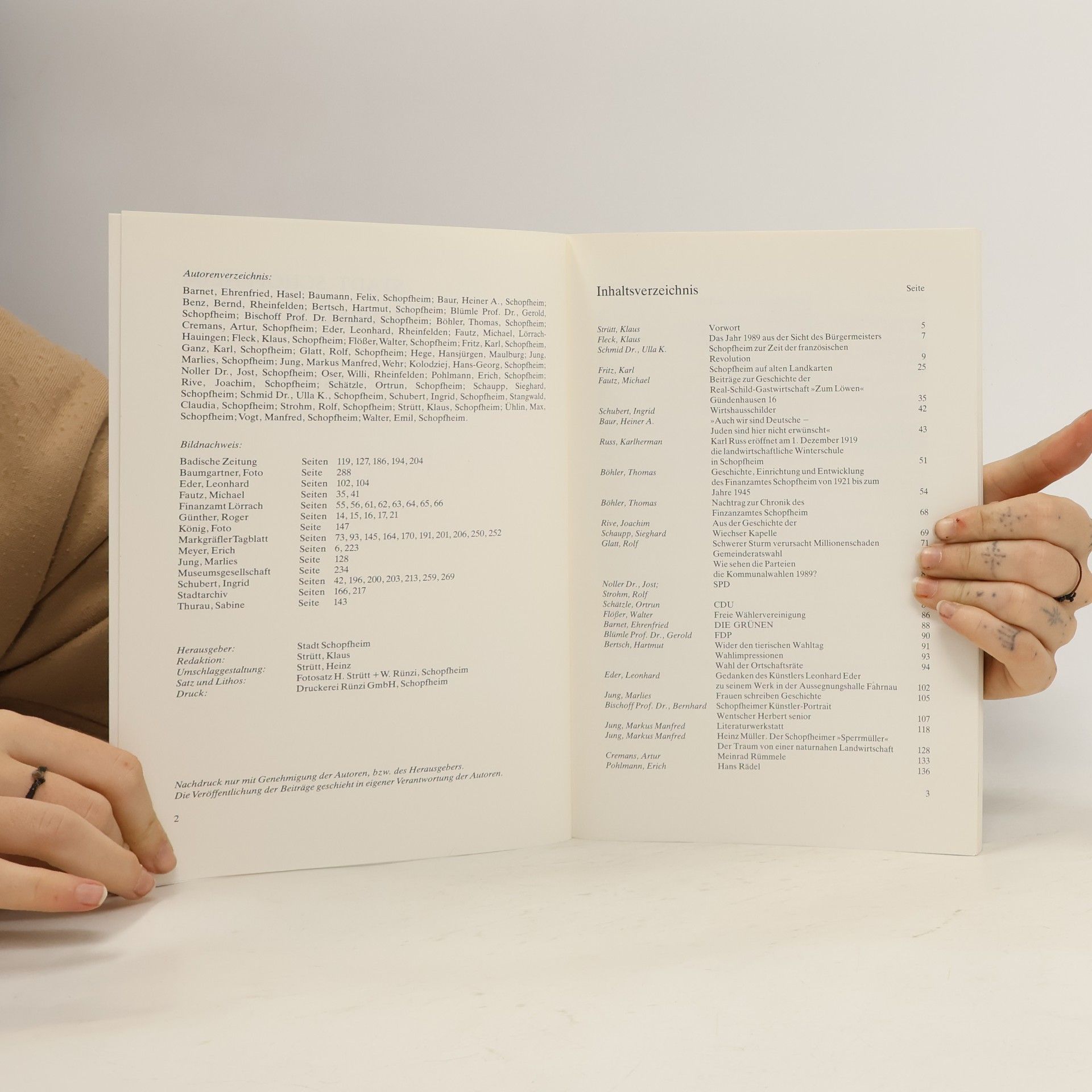 Heinz Strütt Jahrbuch ’89. Stadt Schopfheim