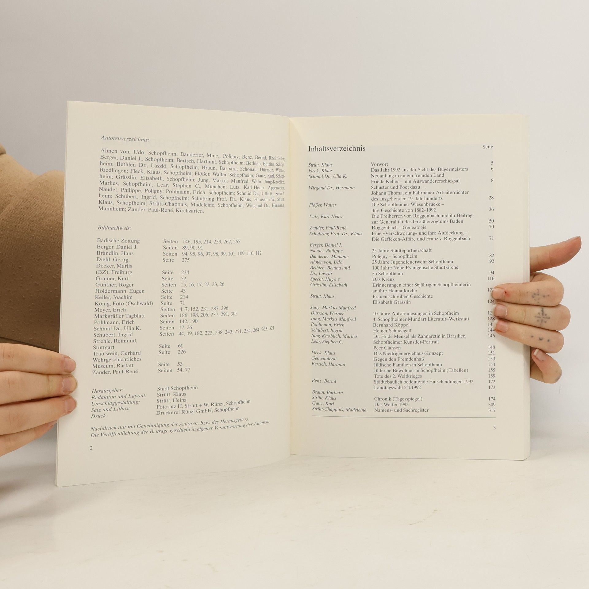 Autorenkollektiv Jahrbuch '92. Stadt Schopfheim
