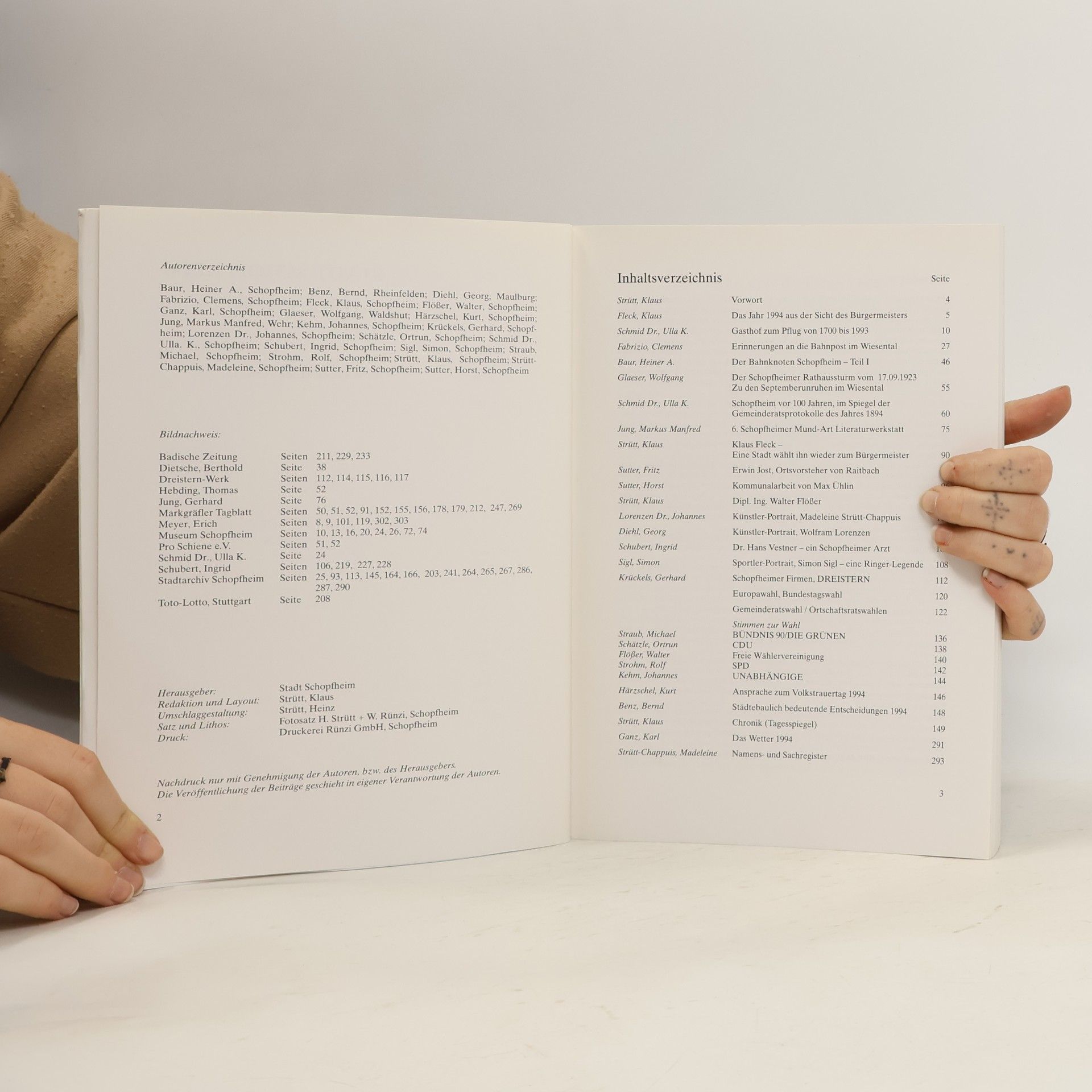 Heinz Strütt Jahrbuch '94. Stadt Schopfheim