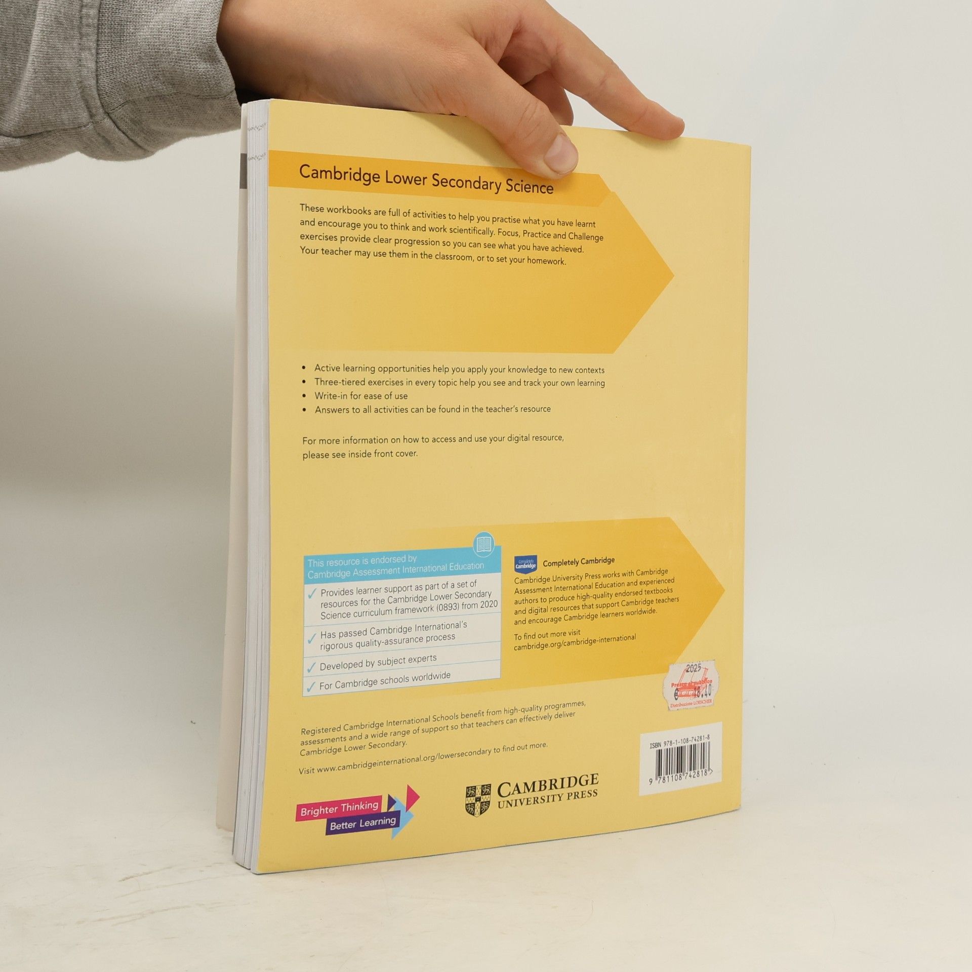 Mary Jones Cambridge Lower Secondary Science Workbook 7 with Digital Access (1 Year)