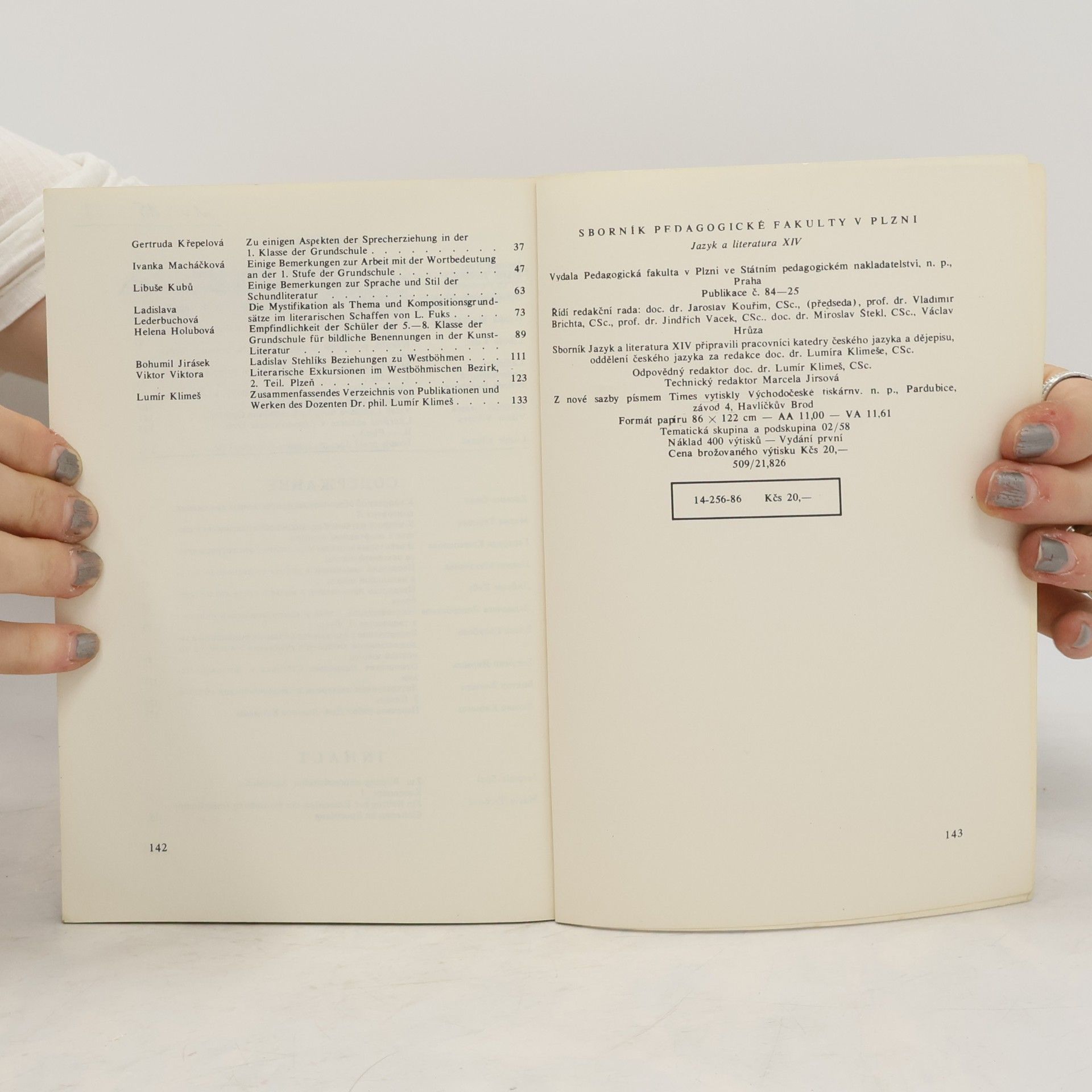 Autorenkollektiv Sborník Pedagogické fakulty v Plzni