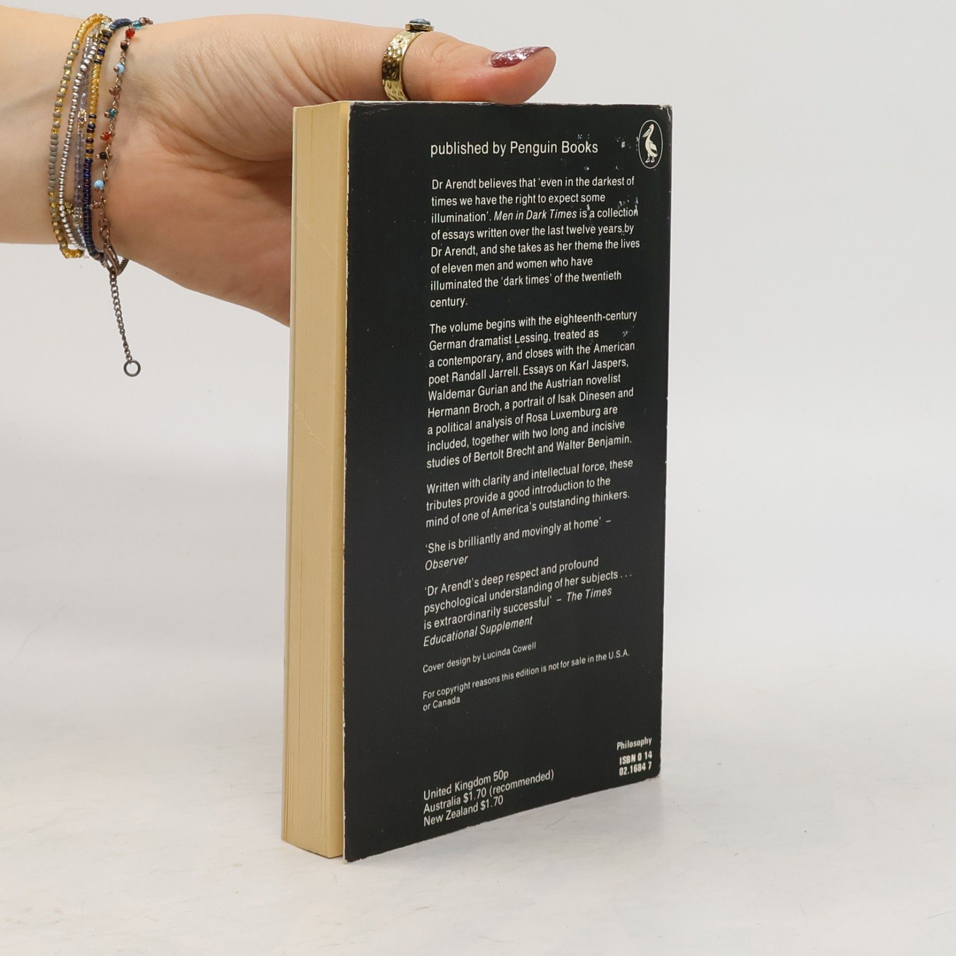 Hannah Arendt Pelican Book: Men in Dark Times