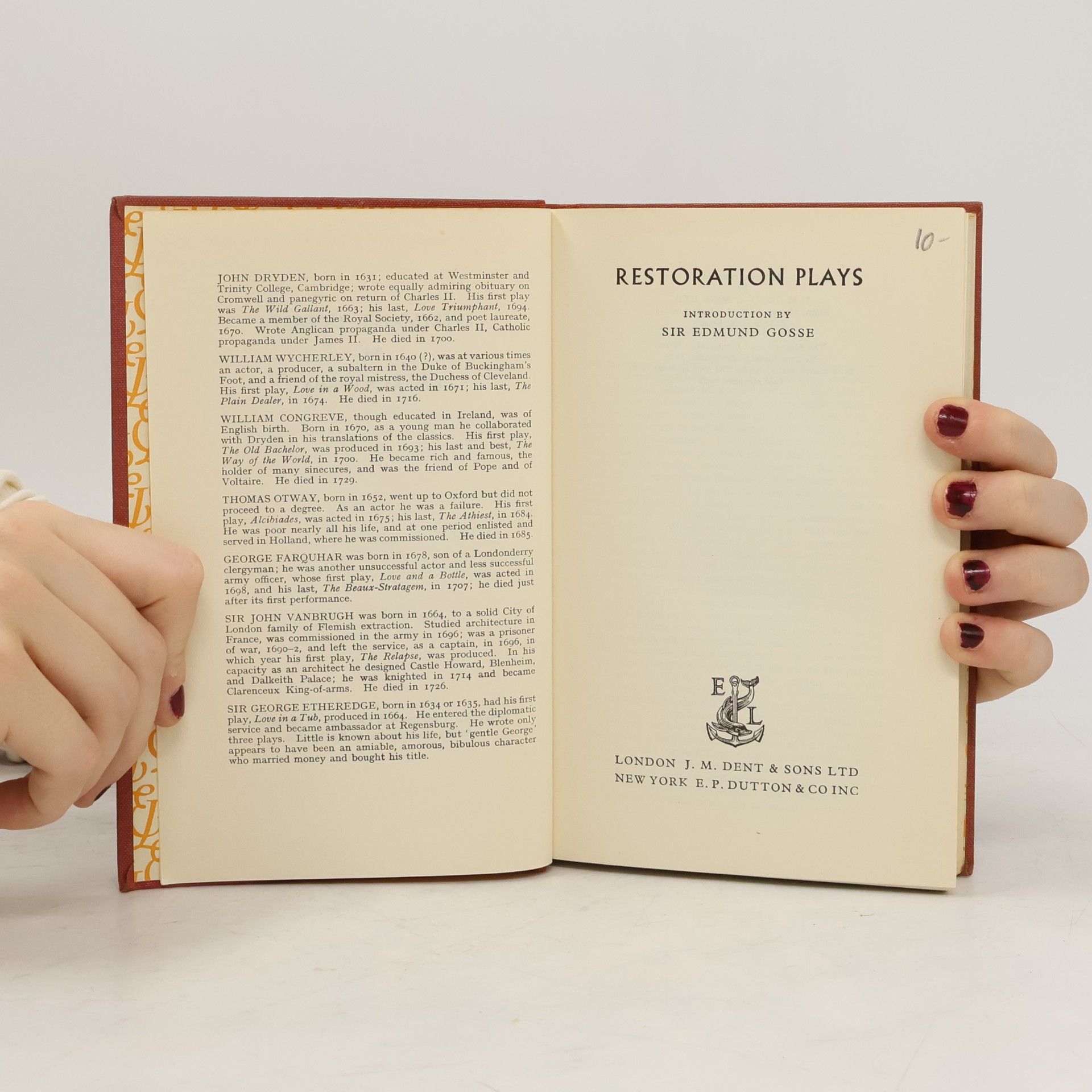 Autores varios Restoration Plays