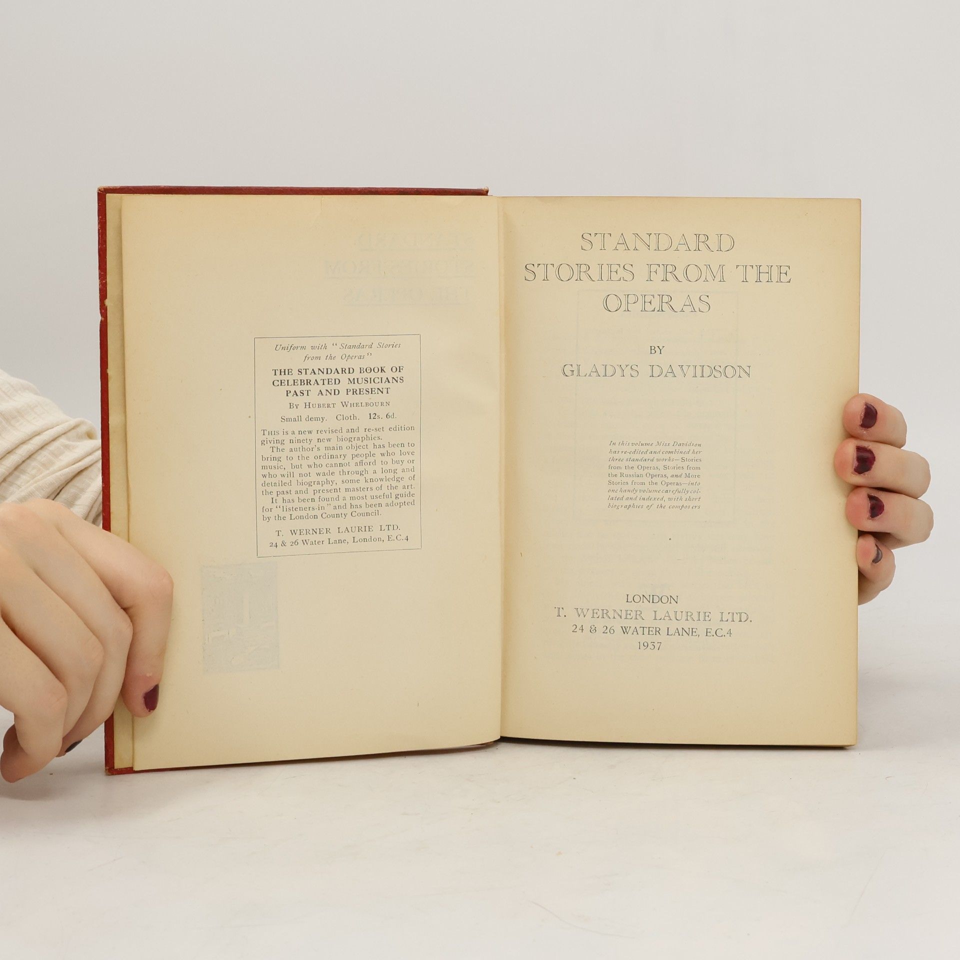 Gladys Davidson Standard Stories From The Operas