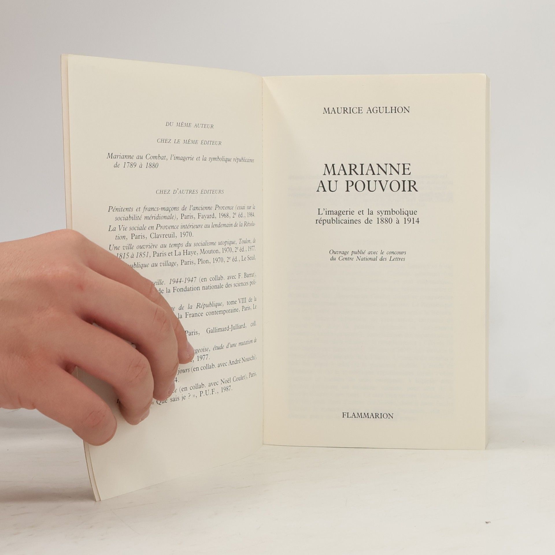 Maurice Agulhon Histoires Flammarion: Marianne au pouvoir