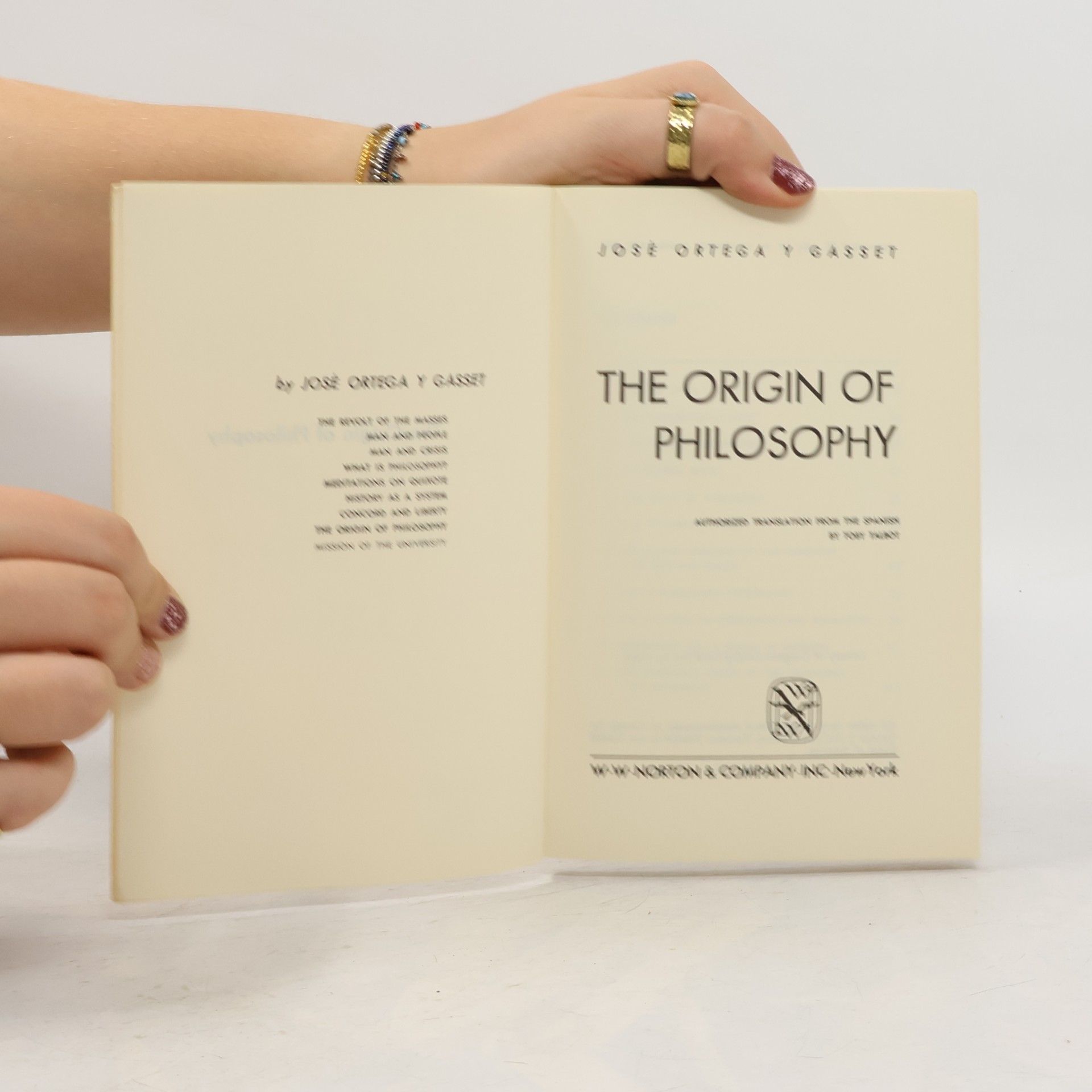 José Ortega y Gasset The Origin of Philosophy