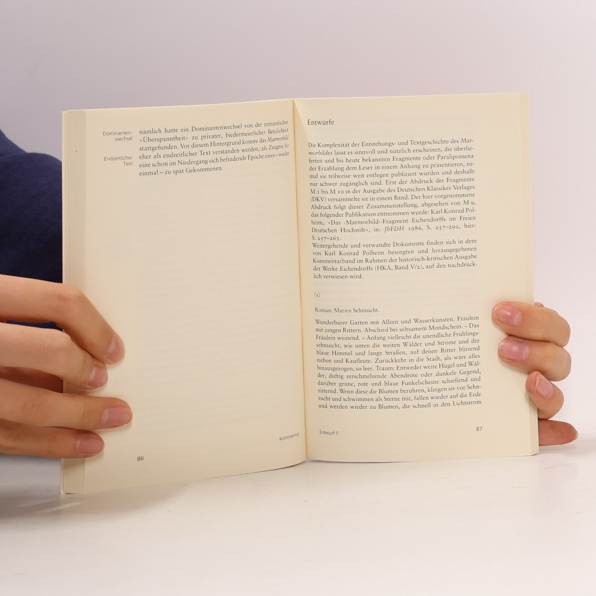 Joseph Freiherrn von Eichendorff Das Marmorbild: Text und Kommentar