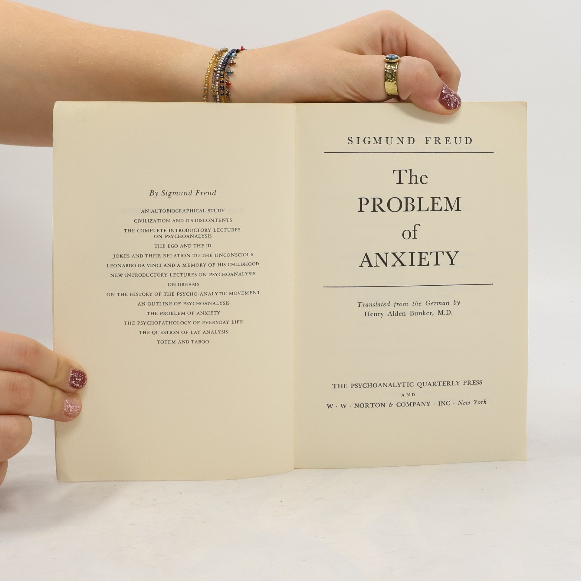 Sigmund Freud the Problem of Anxiety