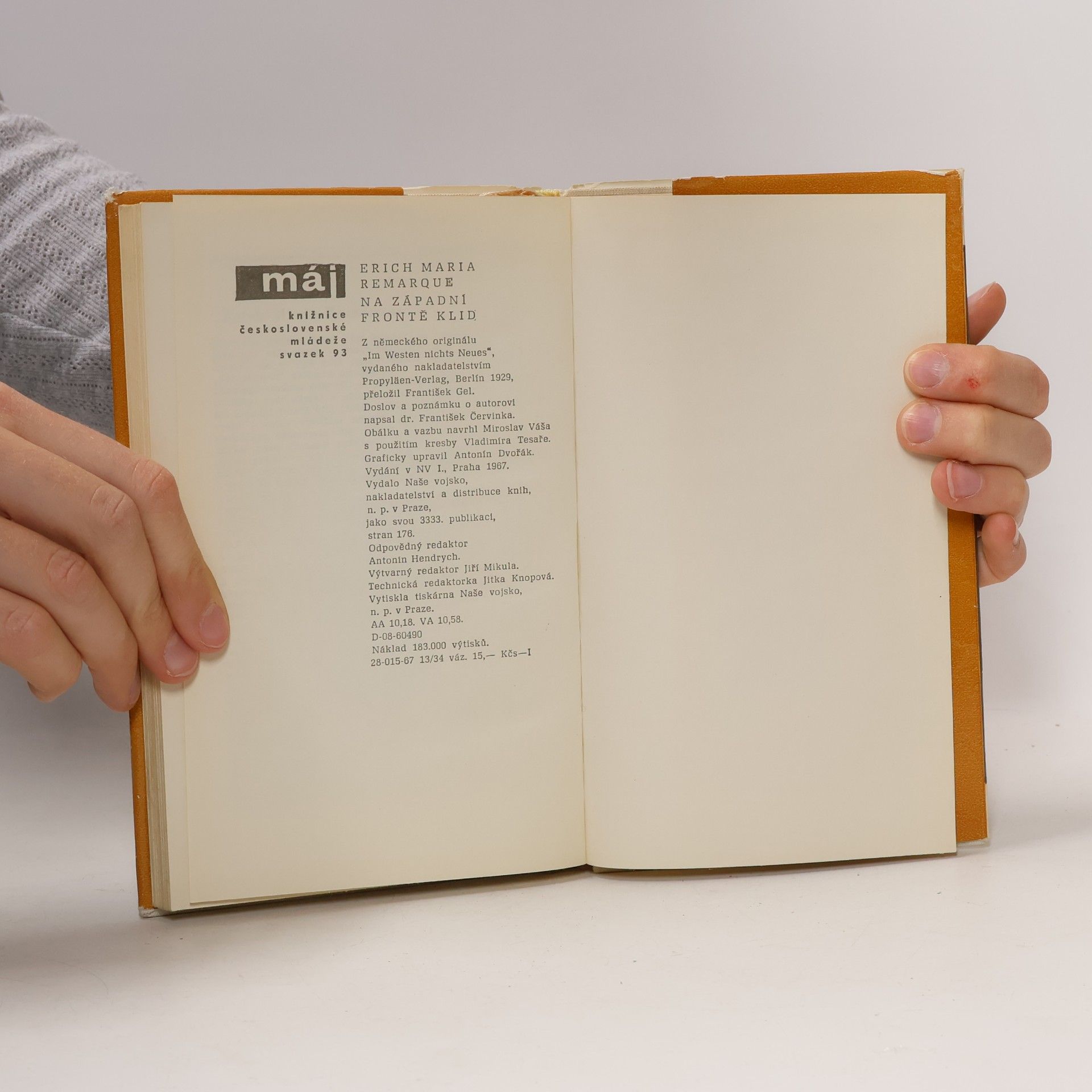 Erich Maria Remarque Na západní frontě klid