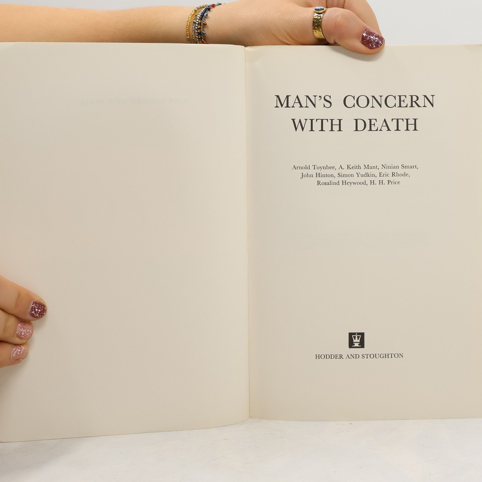 Arnold Joseph Toynbee Man's Concern with Death