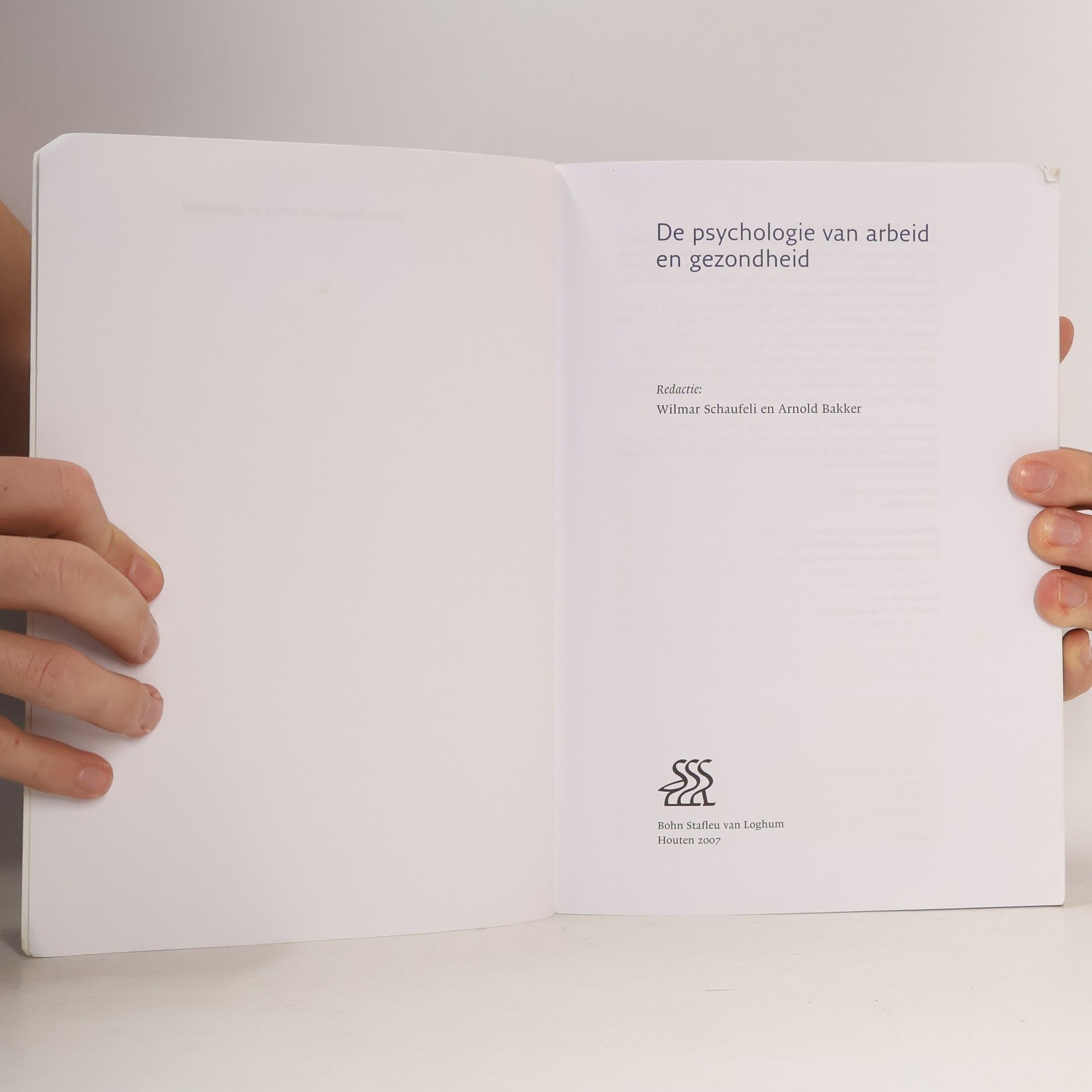 Wilmar Schaufeli De psychologie van arbeid en gezondheid