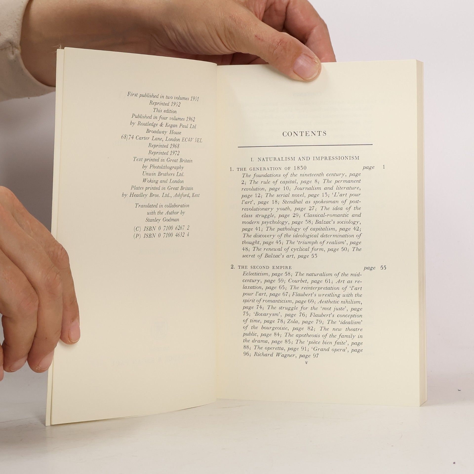 Arnold Hauser The Social History of Art Volume 4
