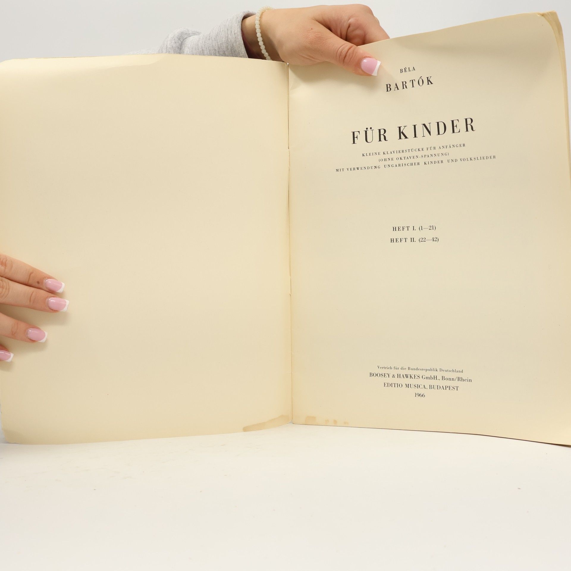 Béla Bartók Für Kinder. Heft I-II.