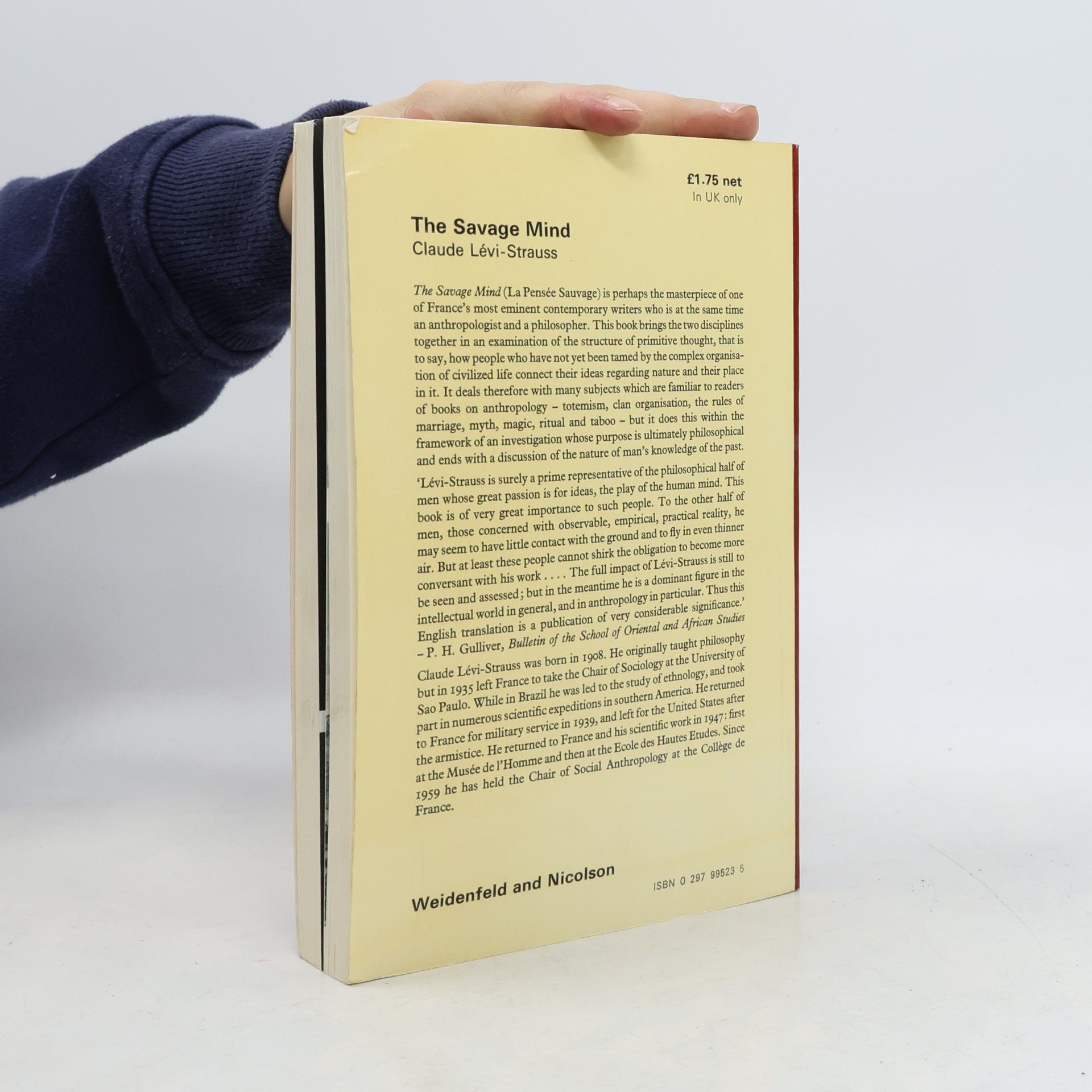 Claude Lévi-Strauss Nature of Human Society: The Savage Mind