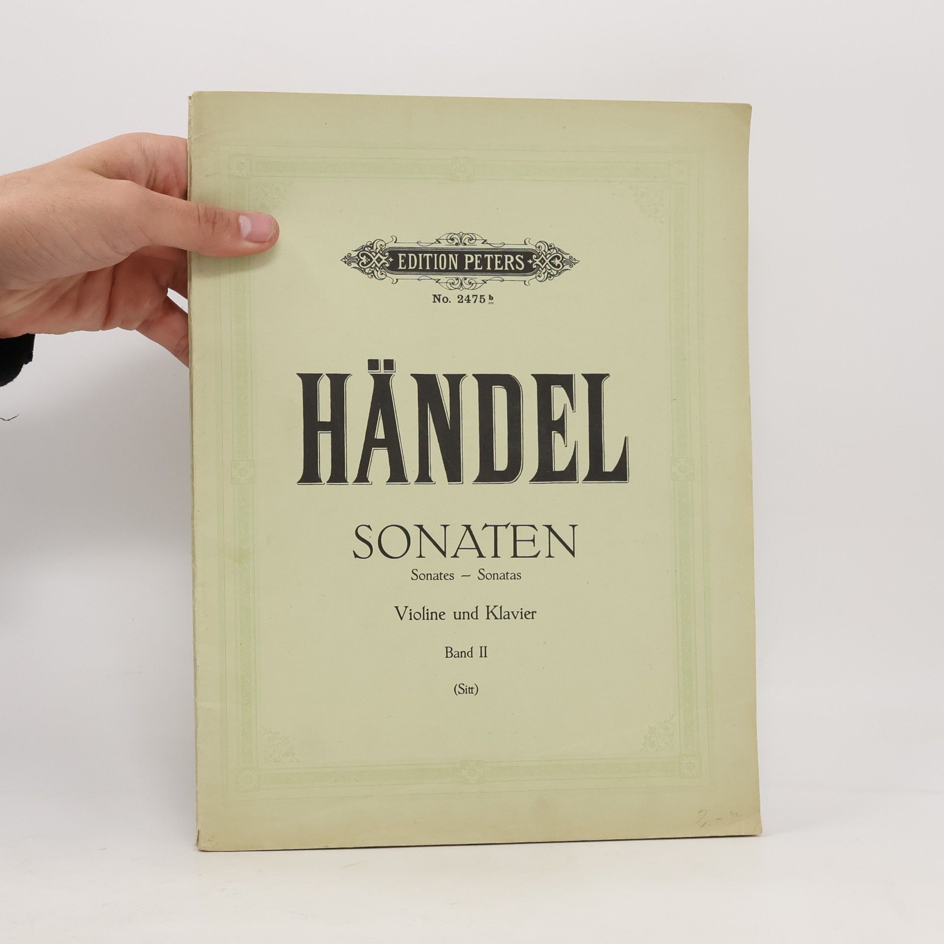 George Frideric Handel Händel Sonaten I. Violine und Klavier