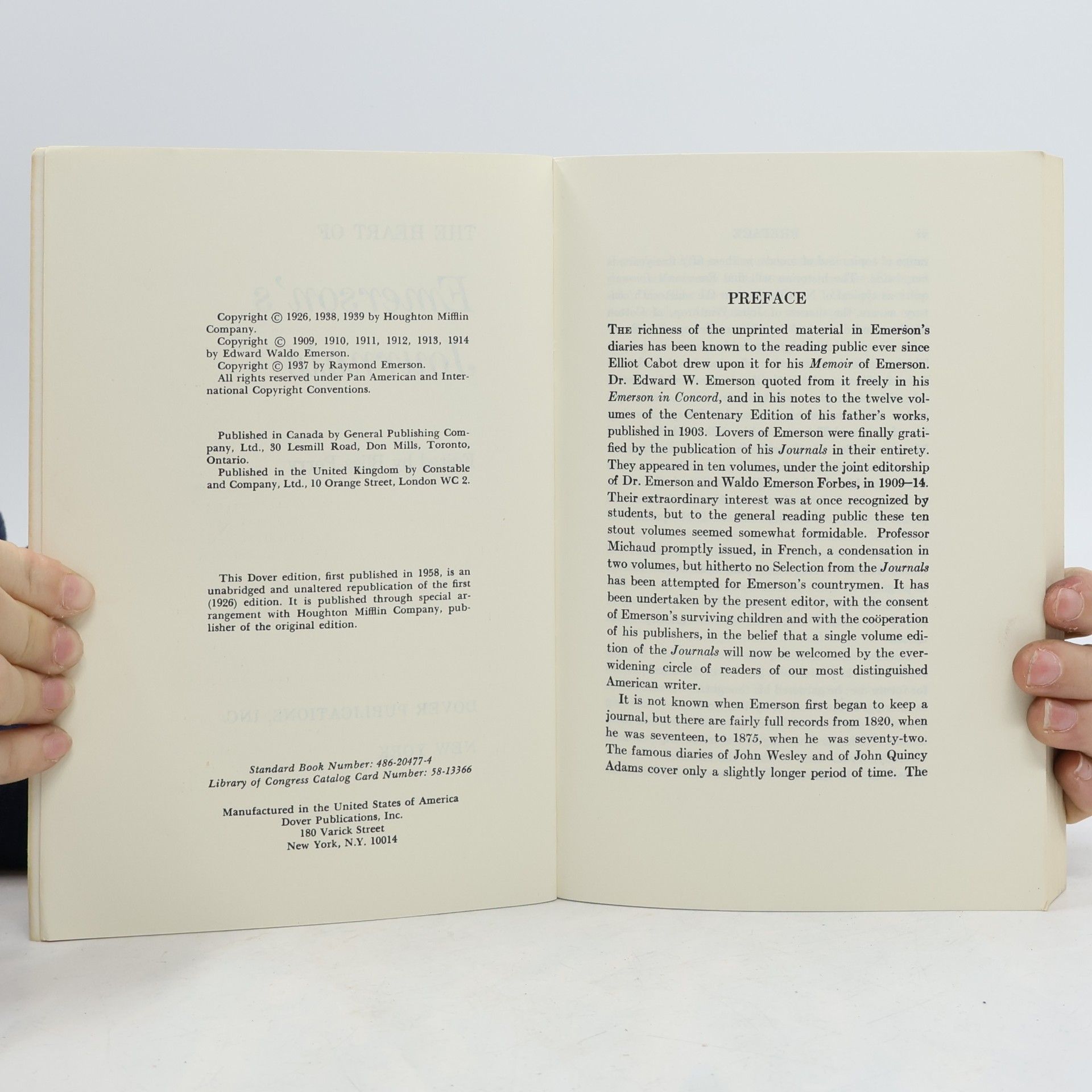 Edward Waldo Emerson The Heart of Emerson's Journals