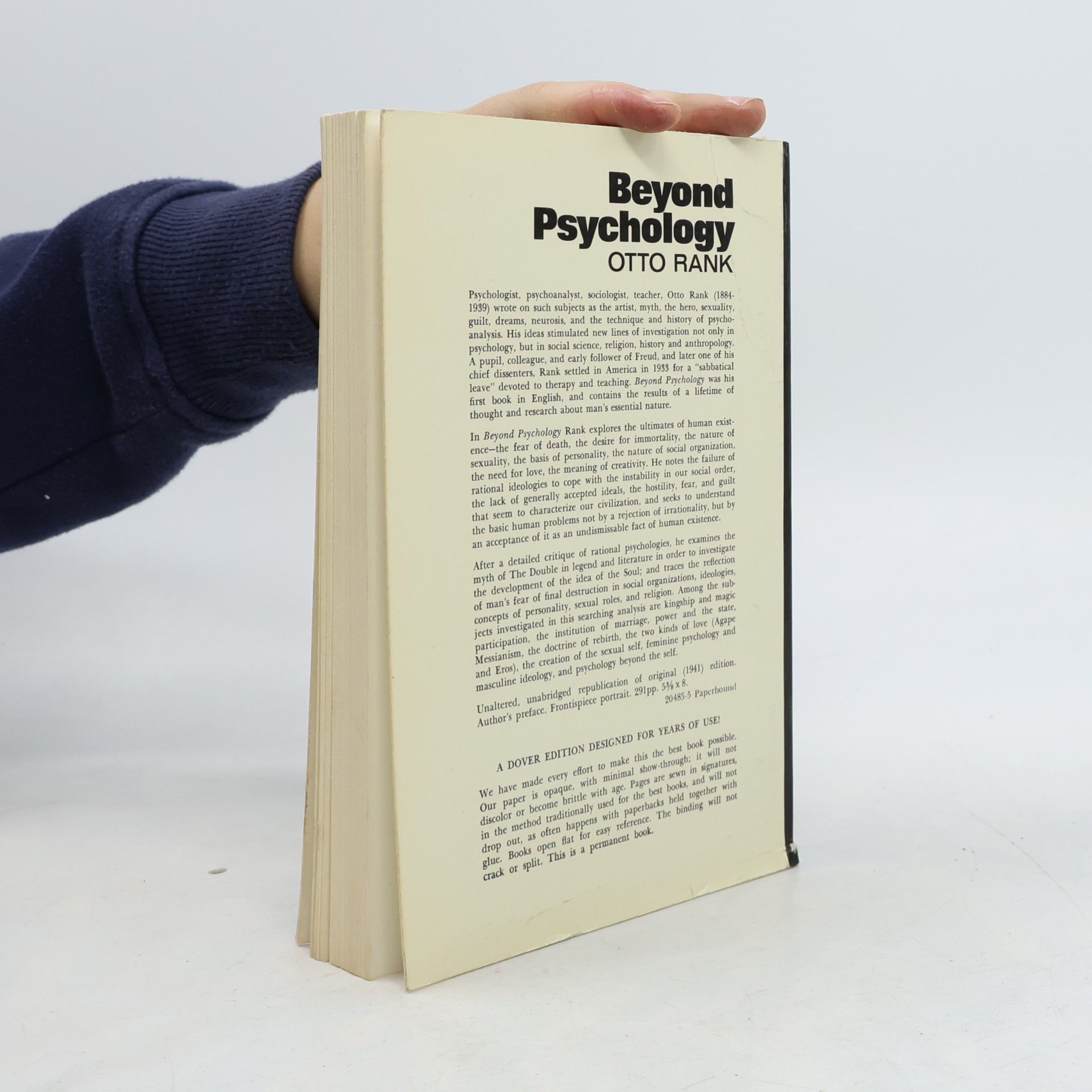 Otto Rank Beyond Psychology