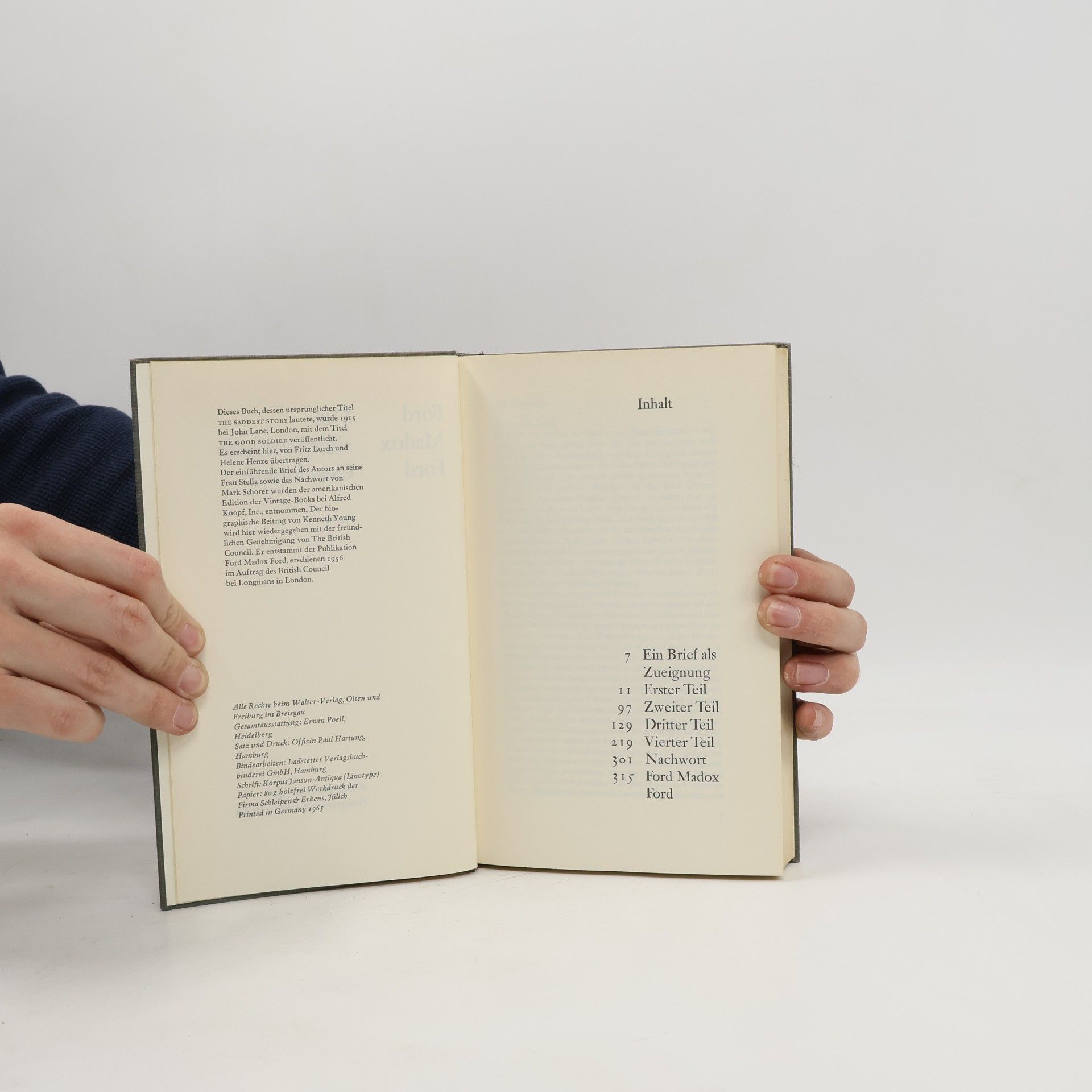 Ford Madox Ford Die allertraurigste Geschichte