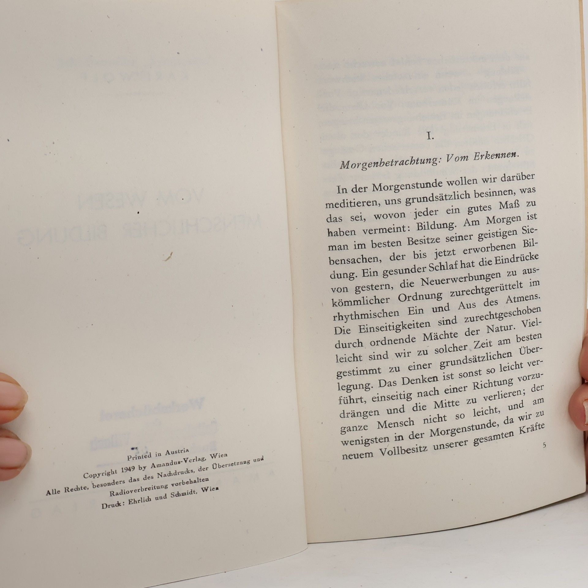 Karl Wolf Vom Wesen Menslicher Bildung