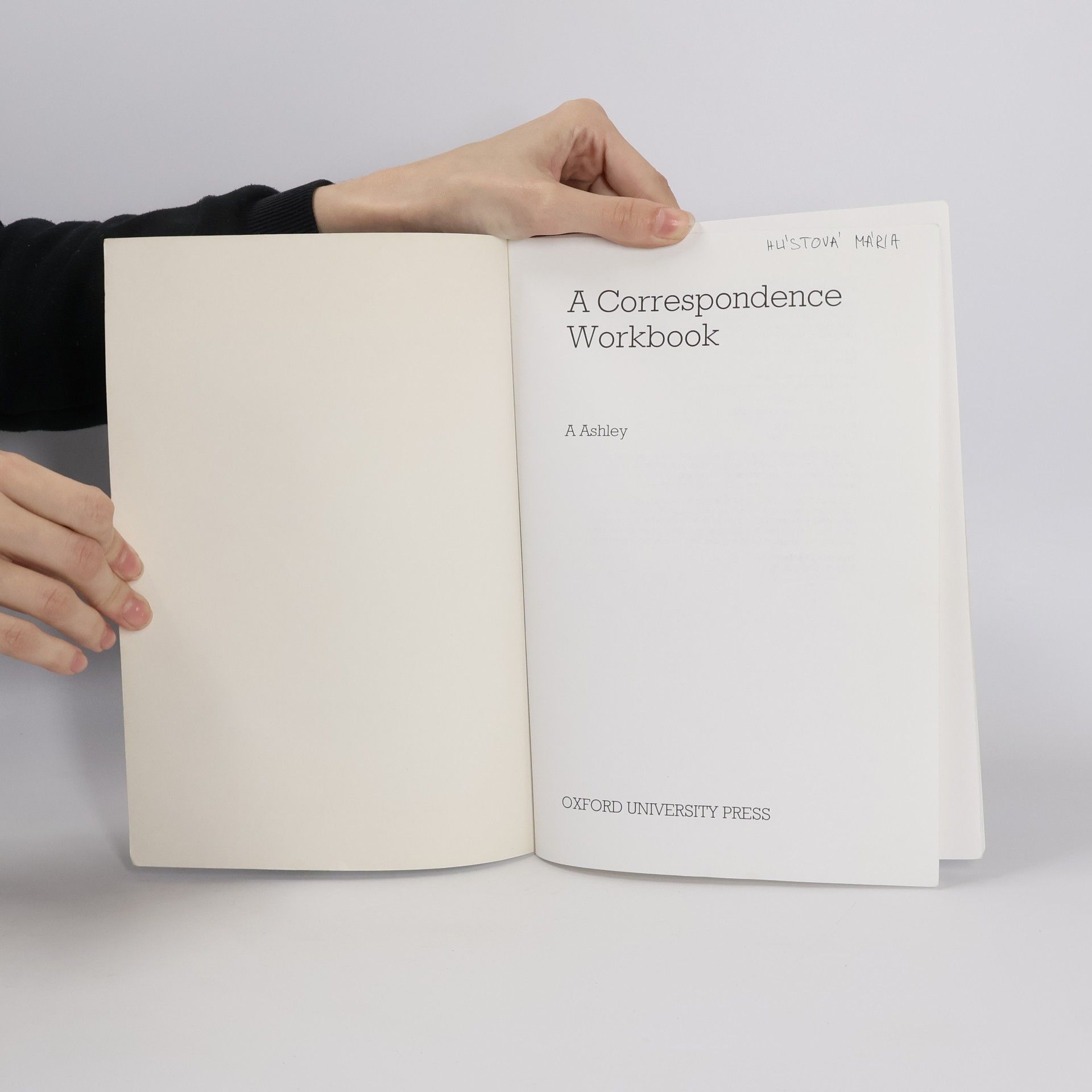 A. Ashley A correspondence workbook