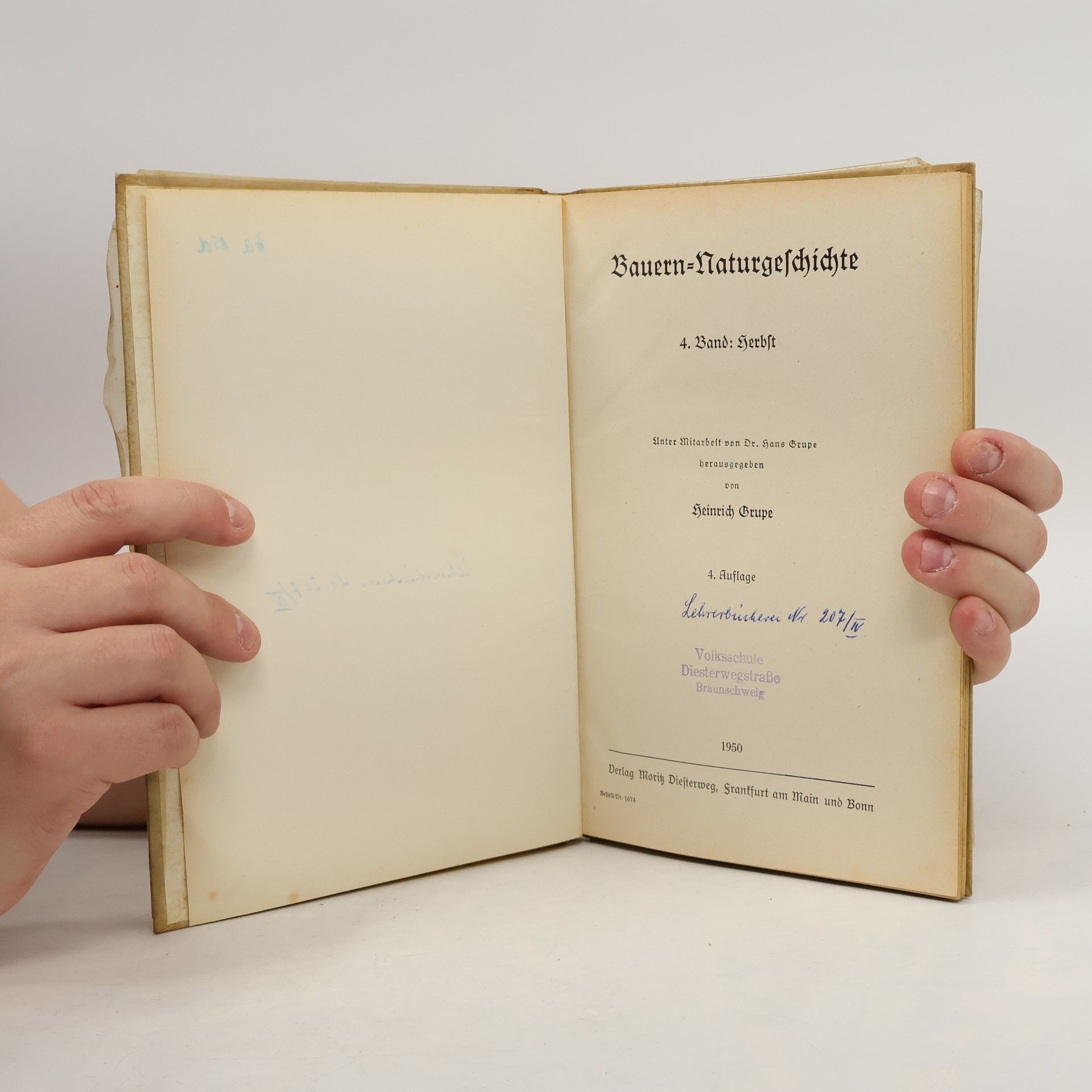 Heinrich Grupe Bauernnaturgeschichte