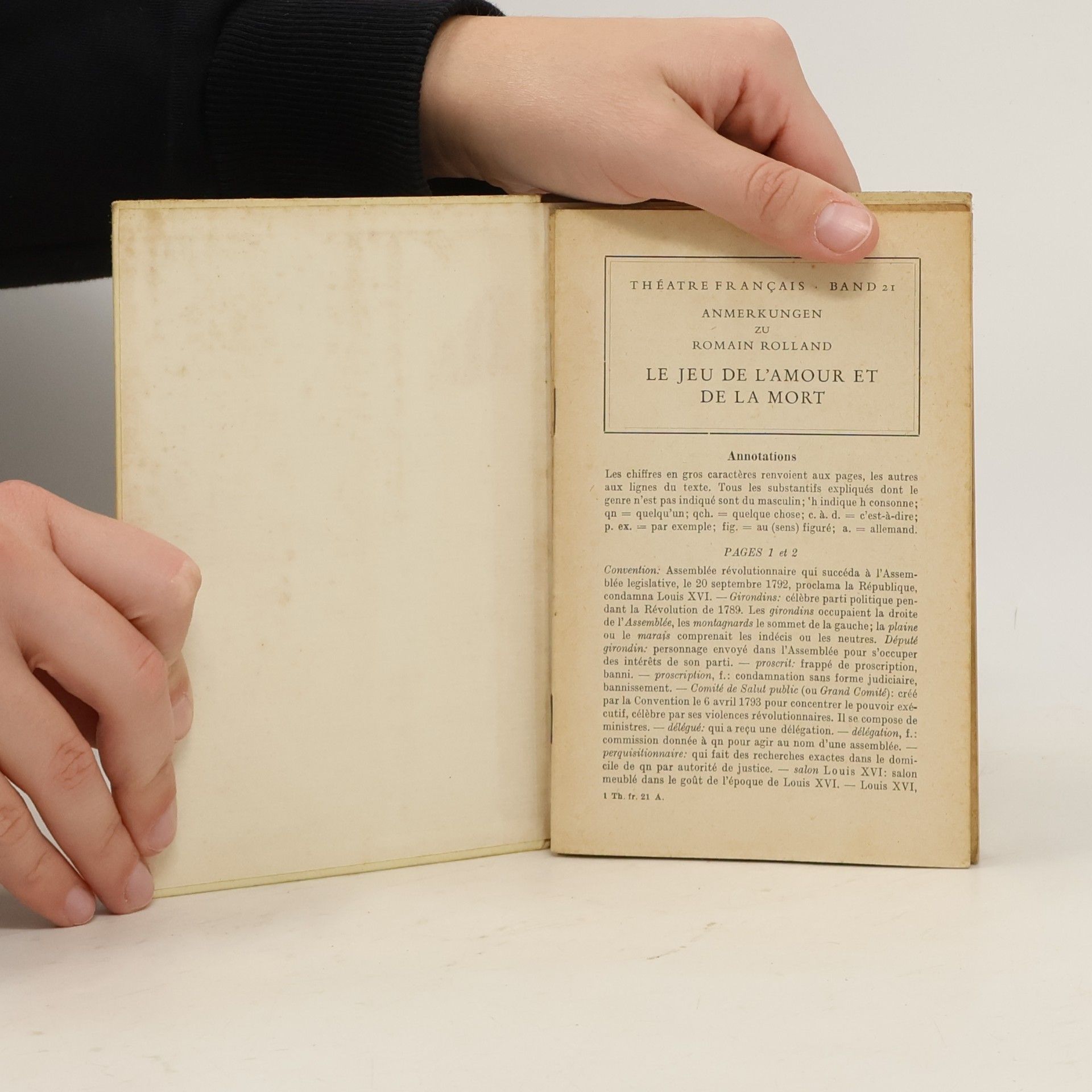 Romain Rolland Le jeu de l'amour et de la mort