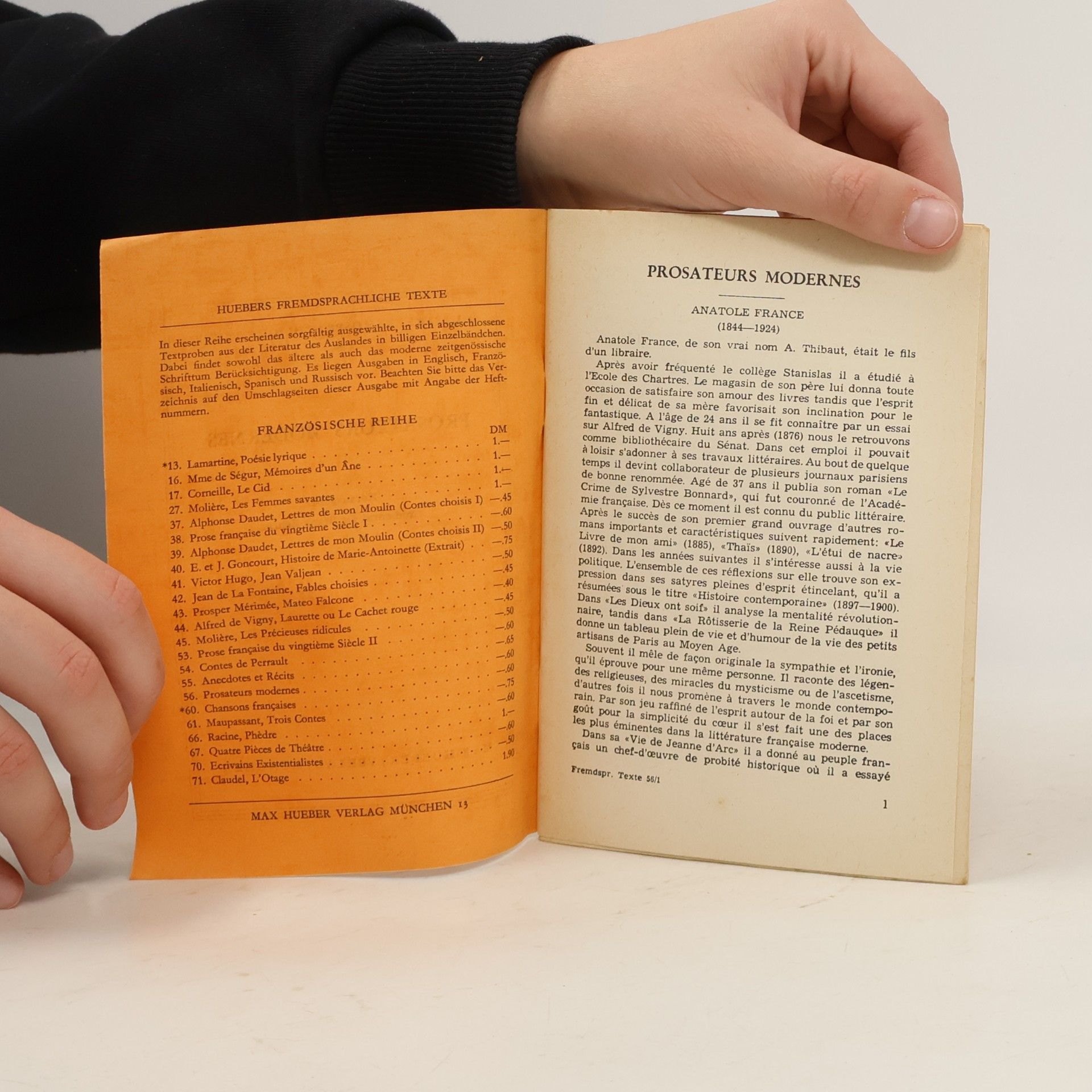 Anatole France Prosateurs Modernes