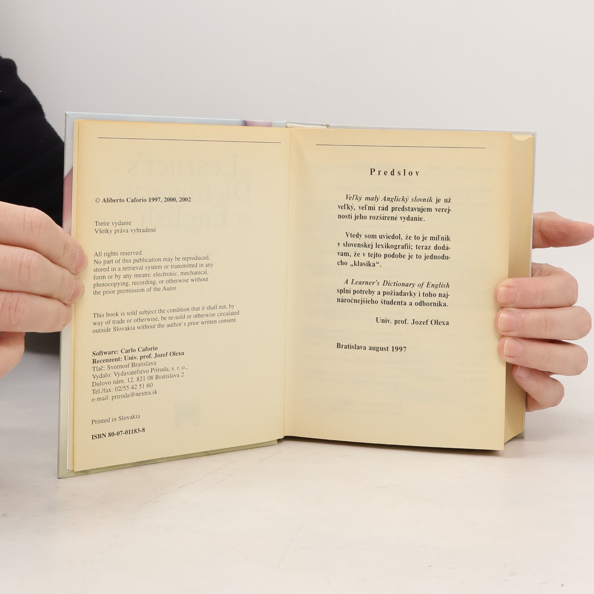 Aliberto Caforio A Learner's Dictionary of English