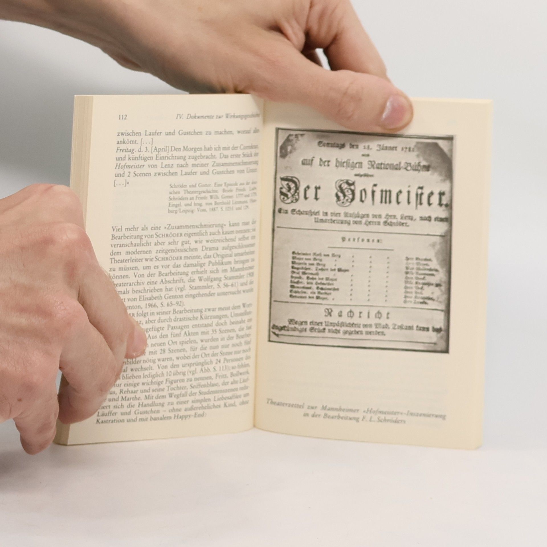 Friedrich Voit Jakob Michael Reinhold Lenz, Der Hofmeister oder Vorteile der Privaterziehung