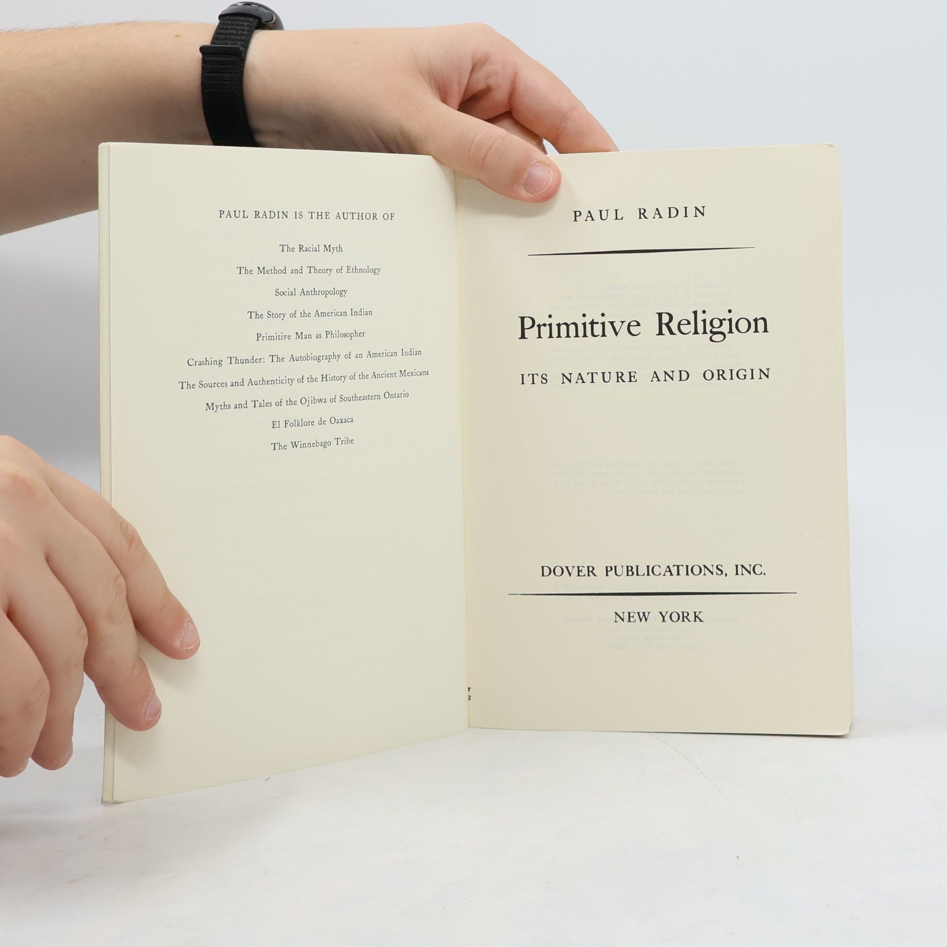 Paul Radin Primitive Religion