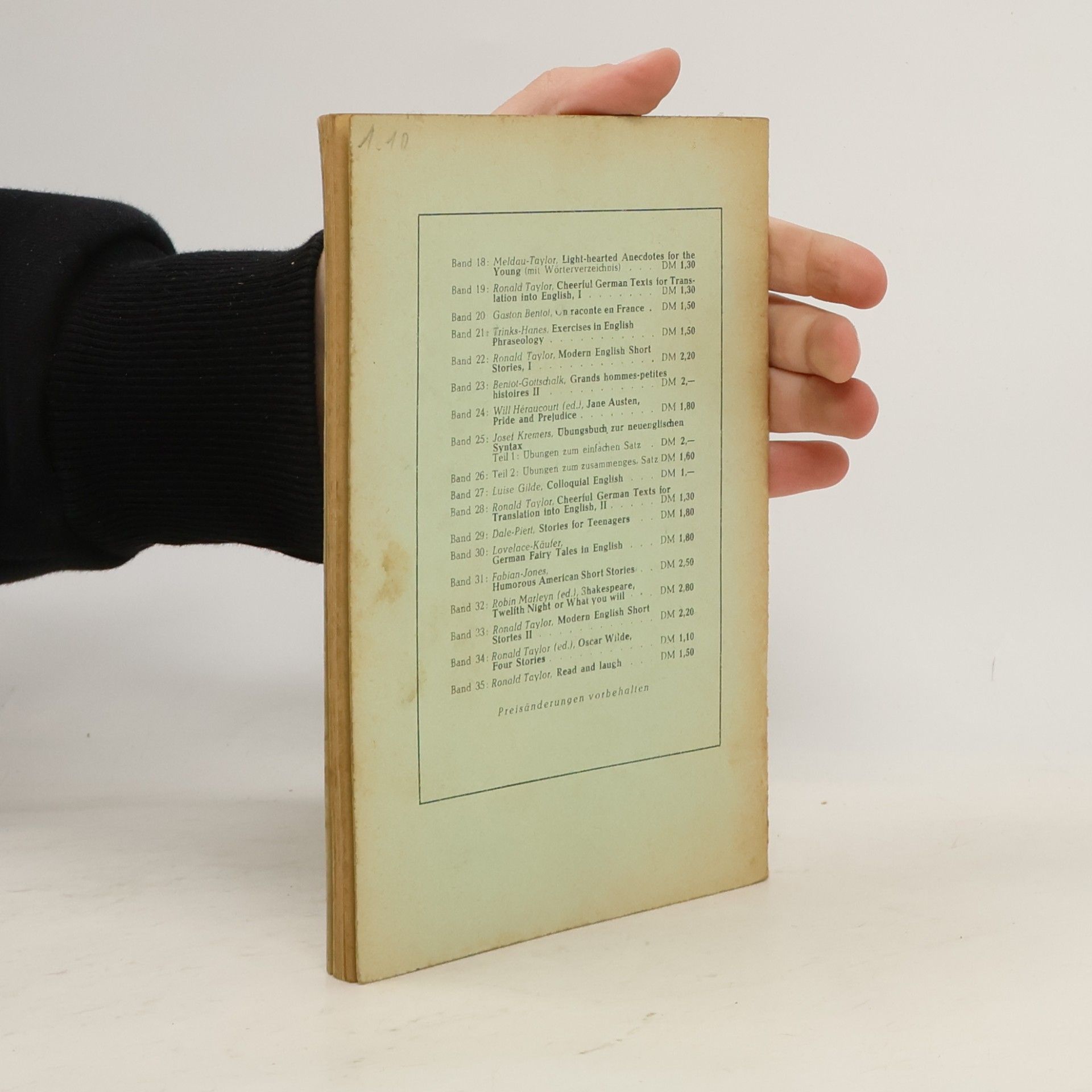H. Kaufmann Französische Kurzgeschichten