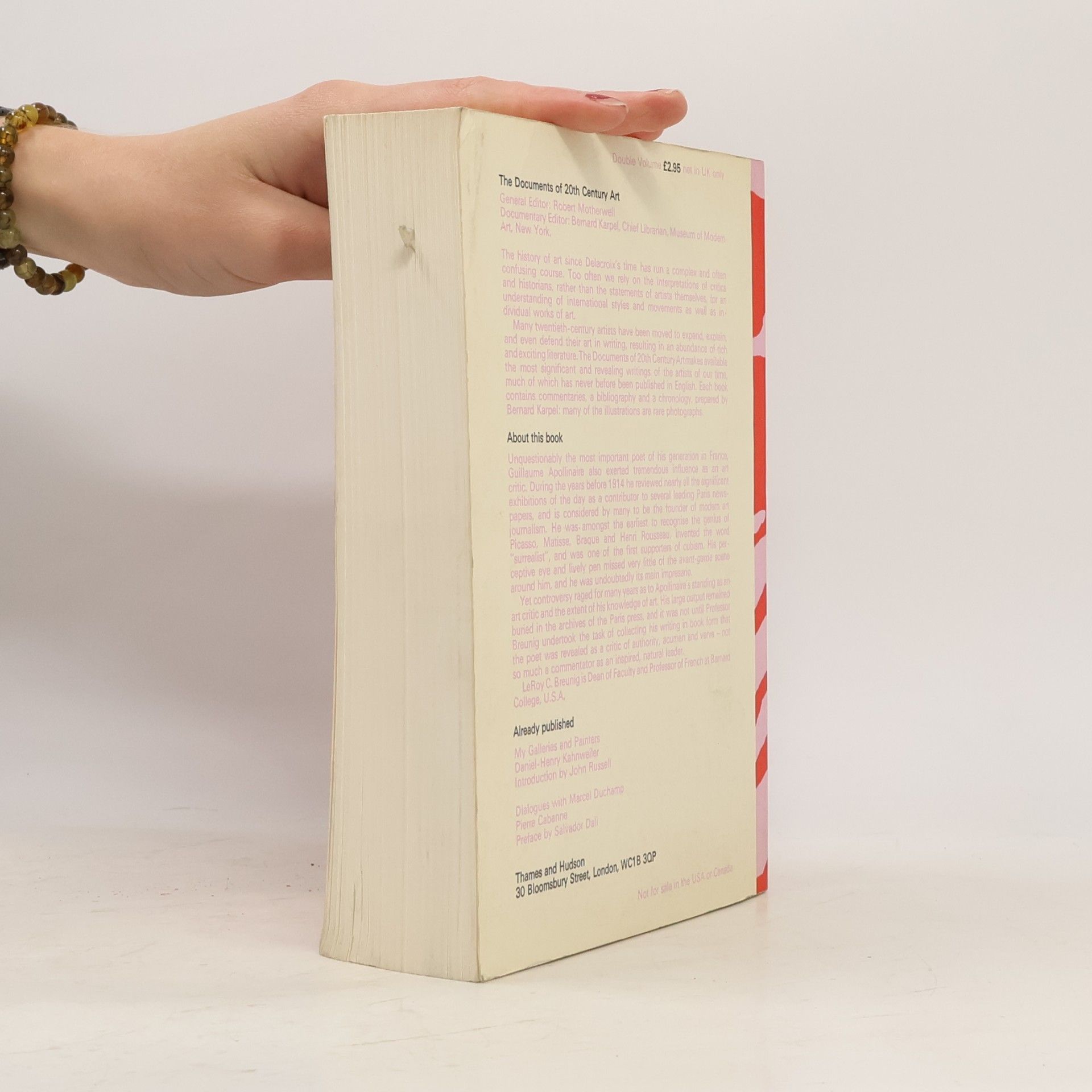 Guillaume Apollinaire The Documents of 20th-Century Art: Apollinaire on Art