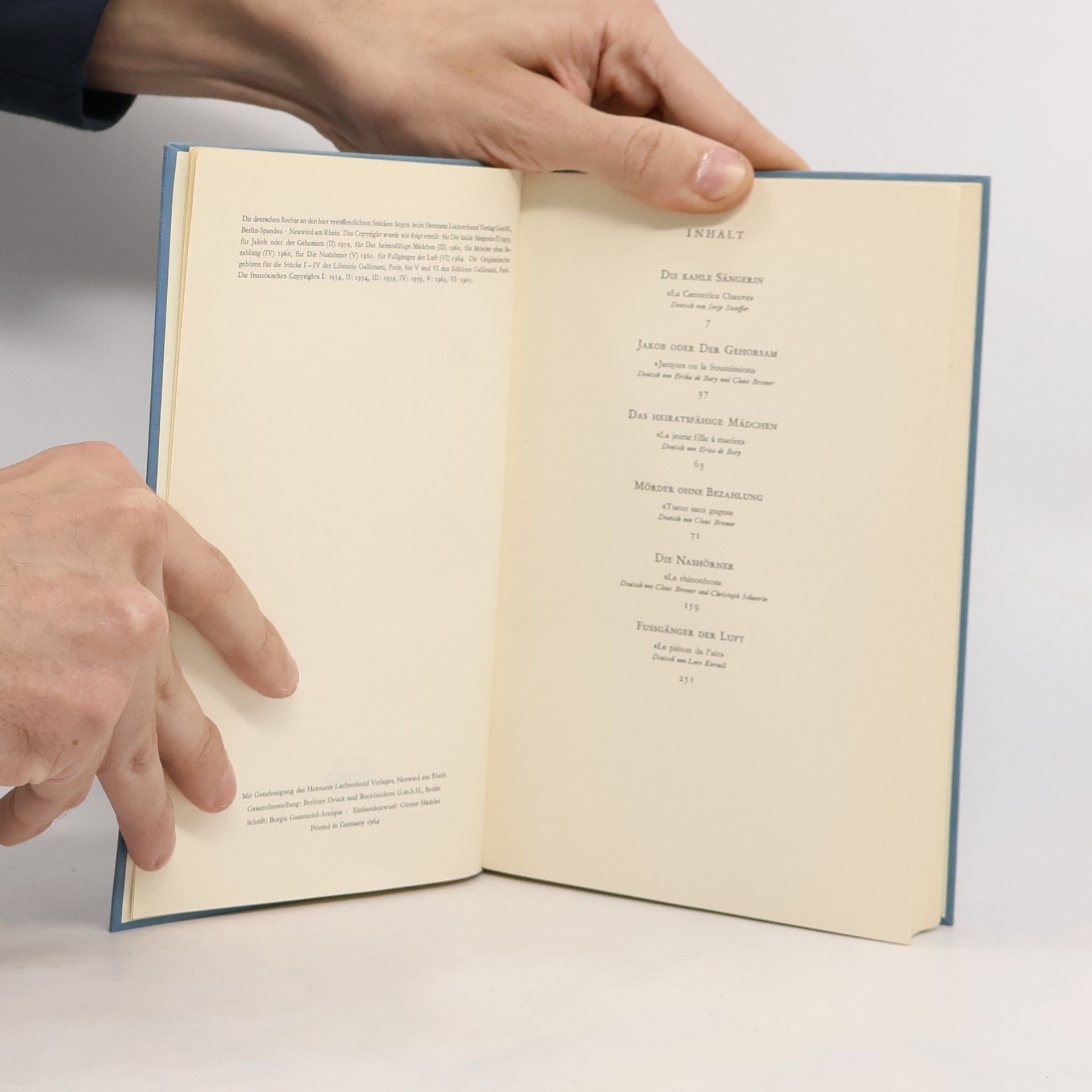 Eugène Ionesco Ausgewählte Theaterstücke