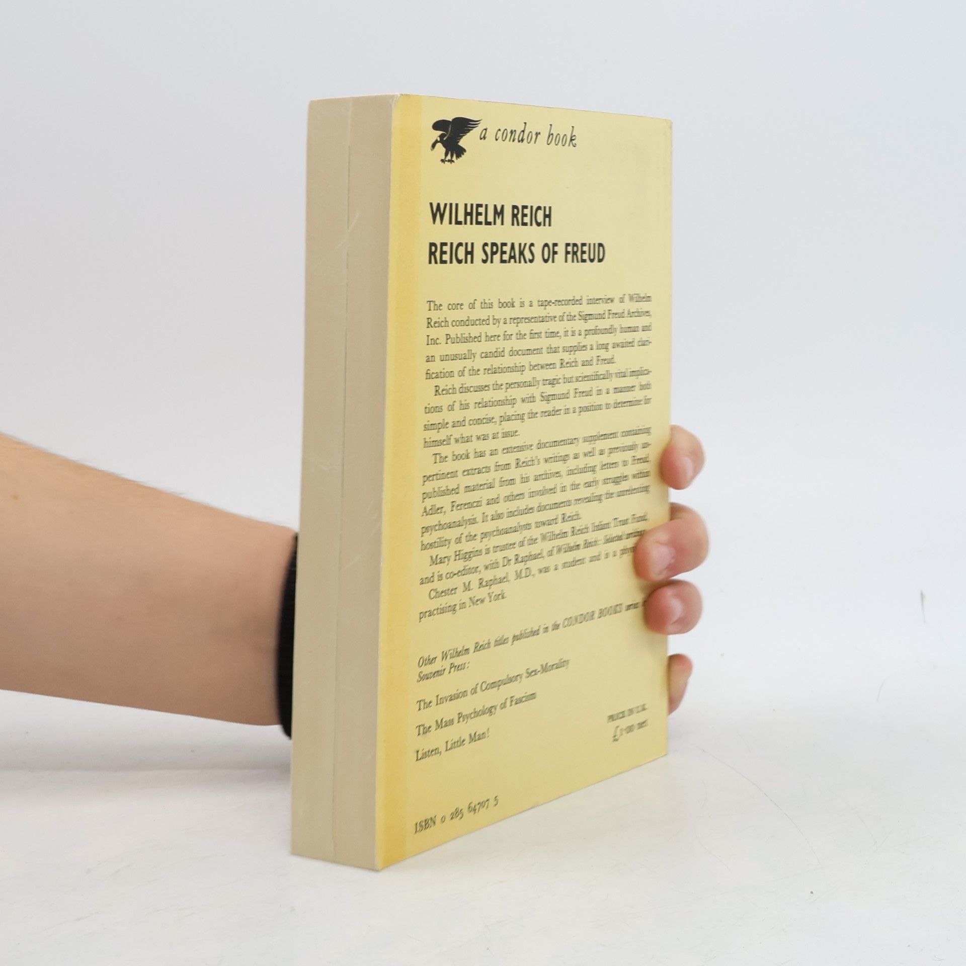 Wilhelm Reich Condor Books - 3: Reich Speaks of Freud