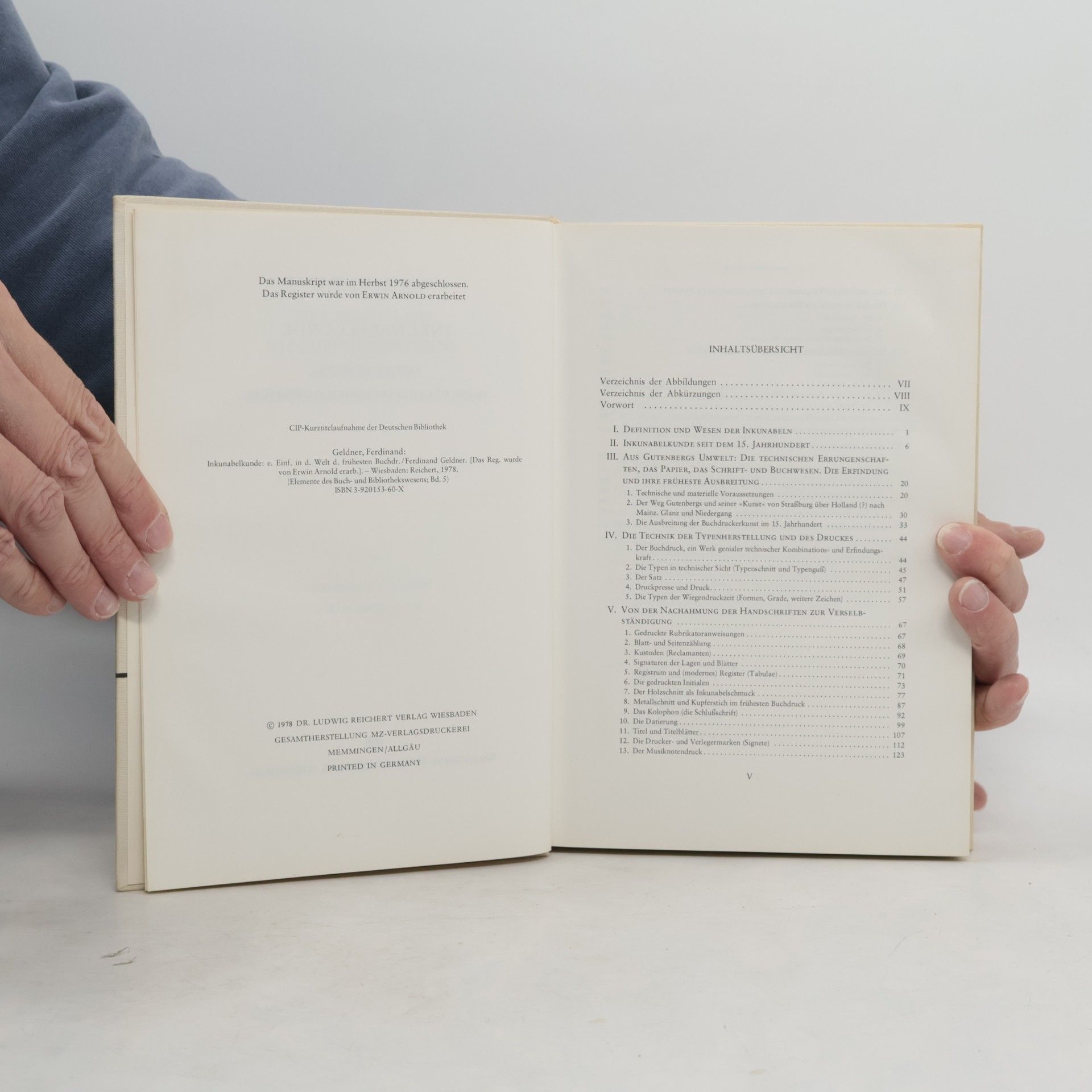 Ferdinand Geldner Elemente Des Buch- Und Bibliothekswesens 5. Inkunabelkunde