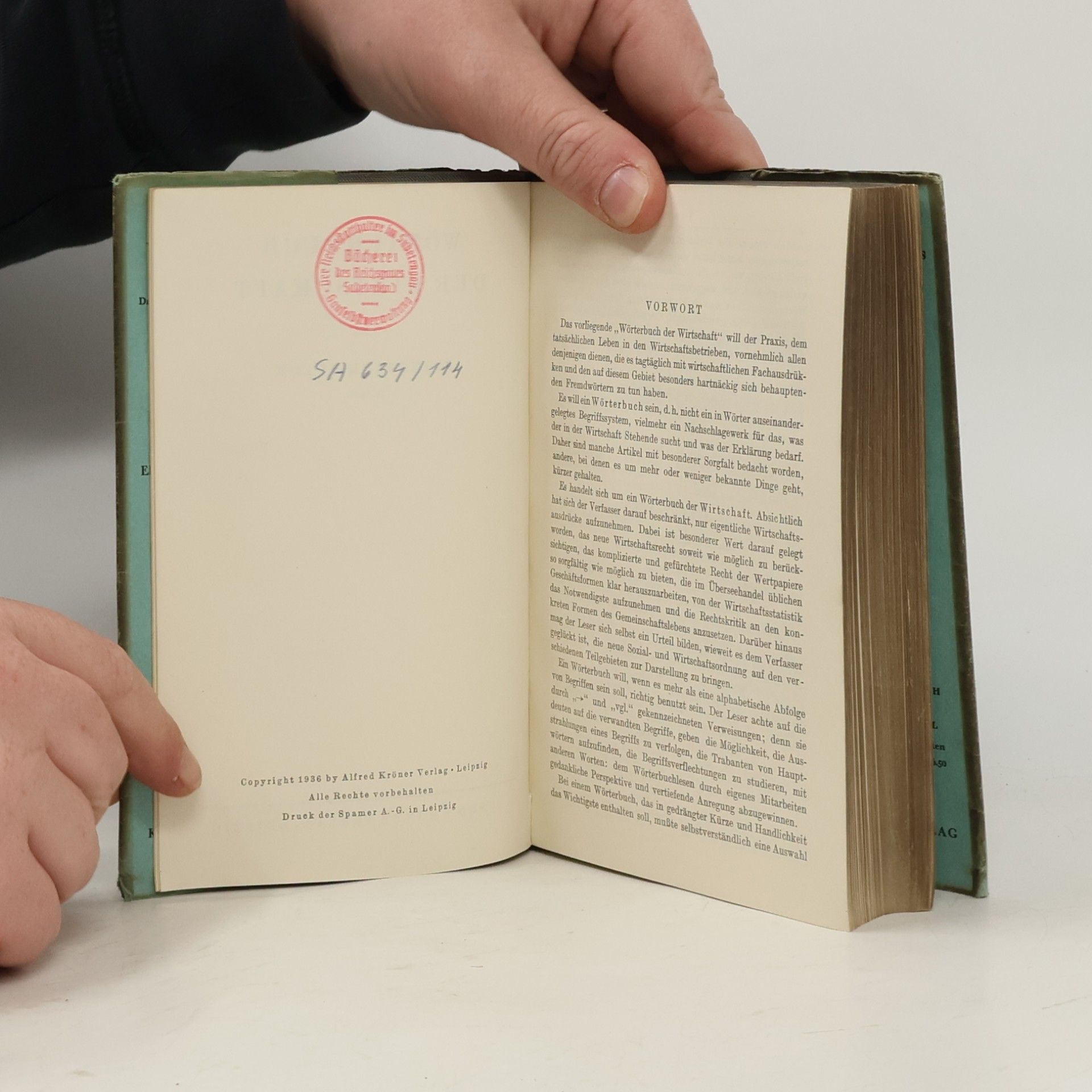 Friedrich Bülow Wörterbuch der Wirtschaft