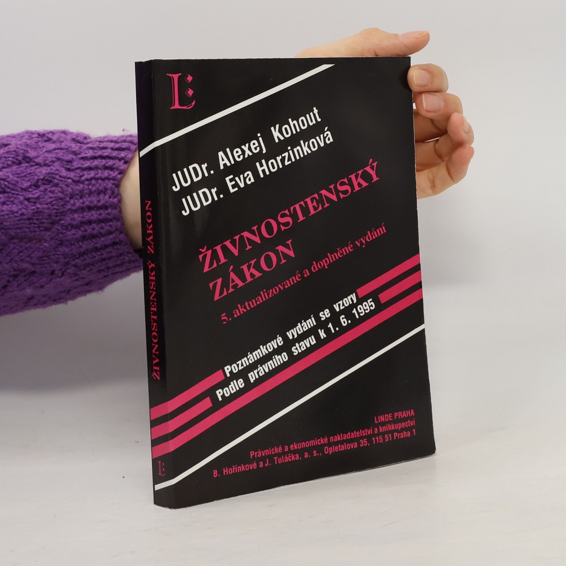 Živnostenský zákon : Poznámkové vydání se vzory. Podle právního stavu k 1.6. 1995