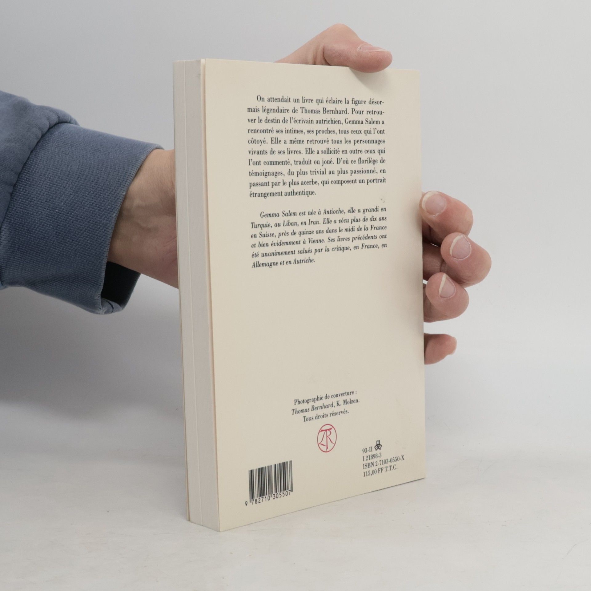 Gemma Salem Thomas Bernhard et les siens