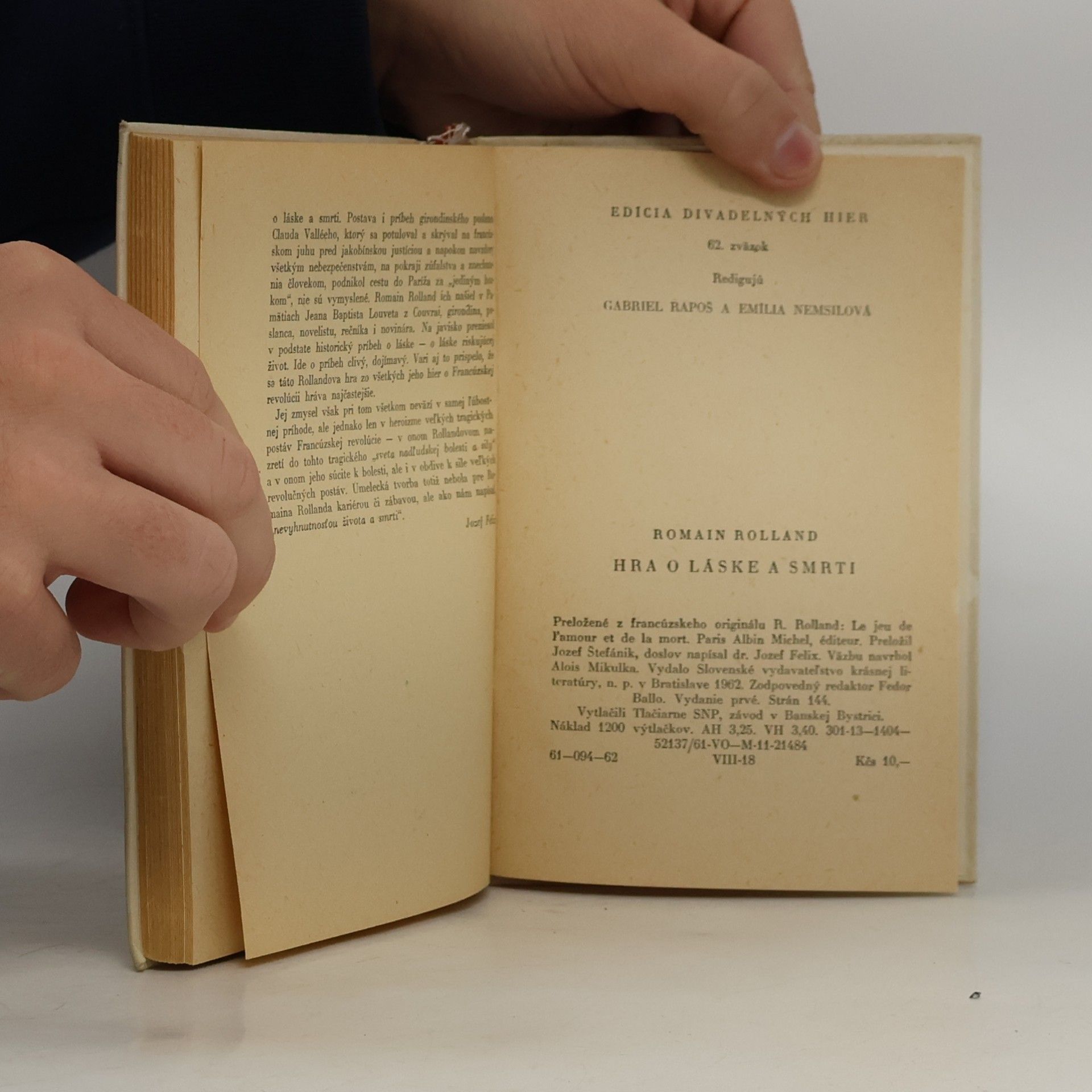 Romain Rolland Hra o láske a smrti